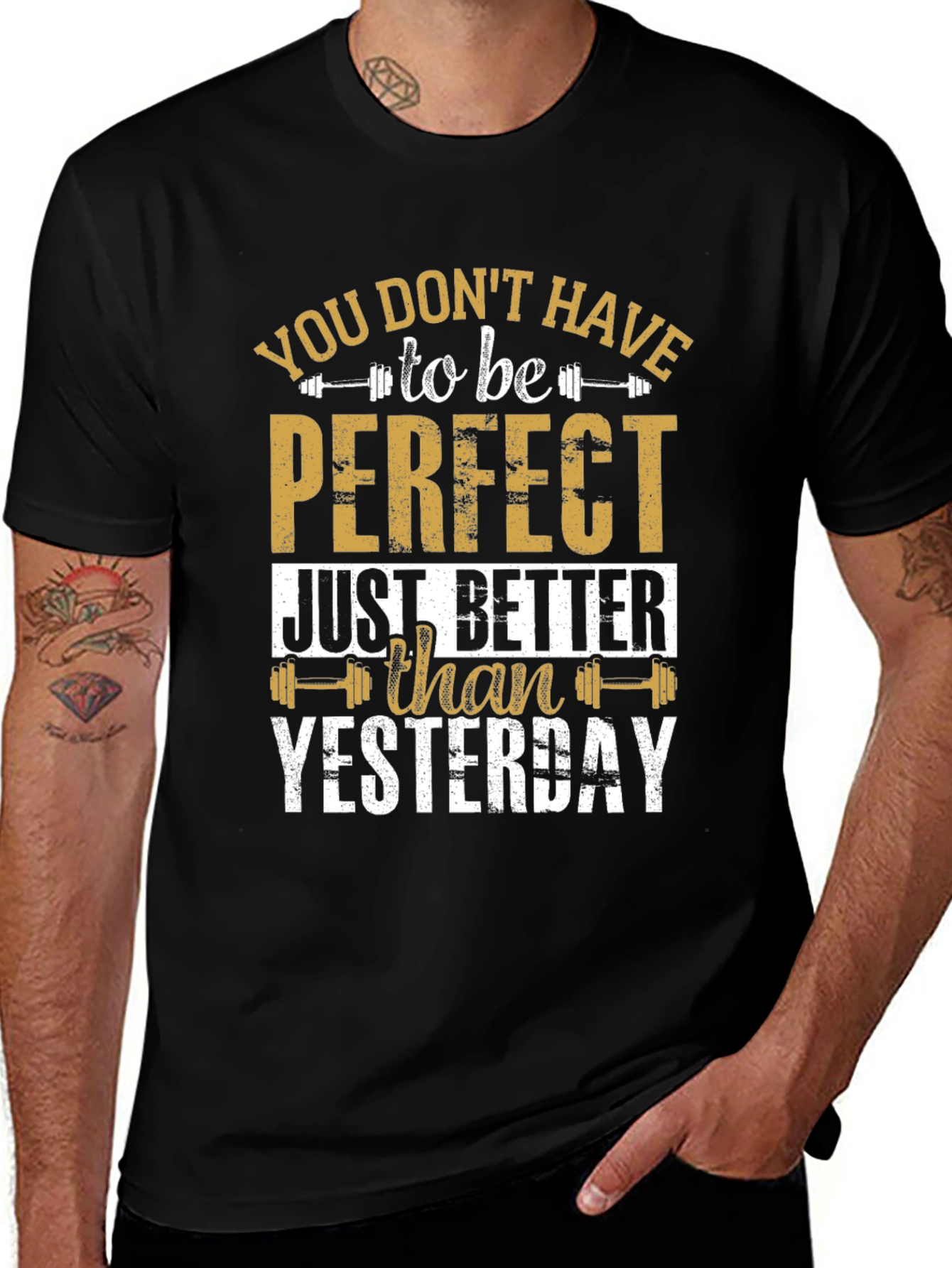 Inspirational Gym T-Shirt: Better Than Yesterday