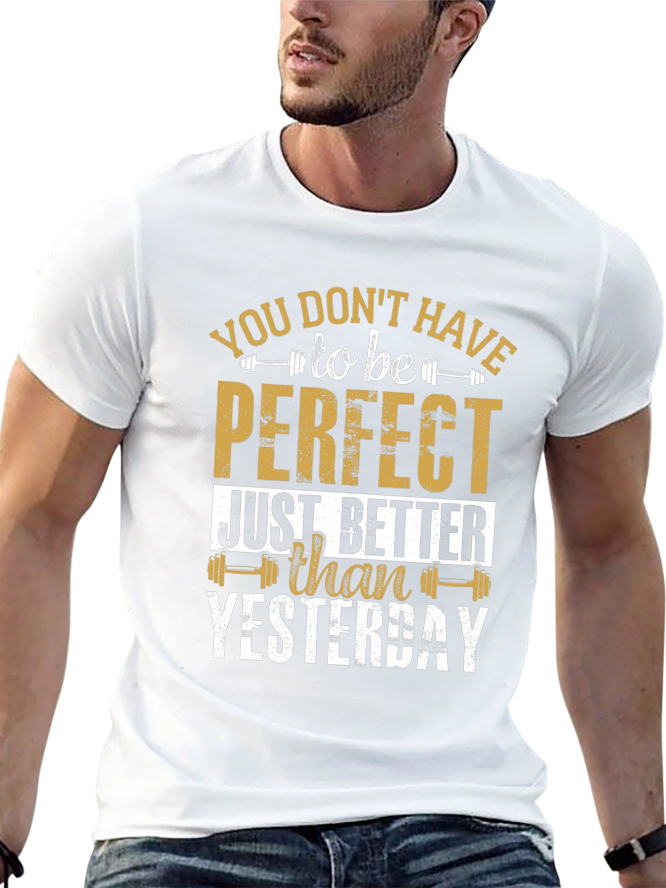 Inspirational Gym T-Shirt: Better Than Yesterday