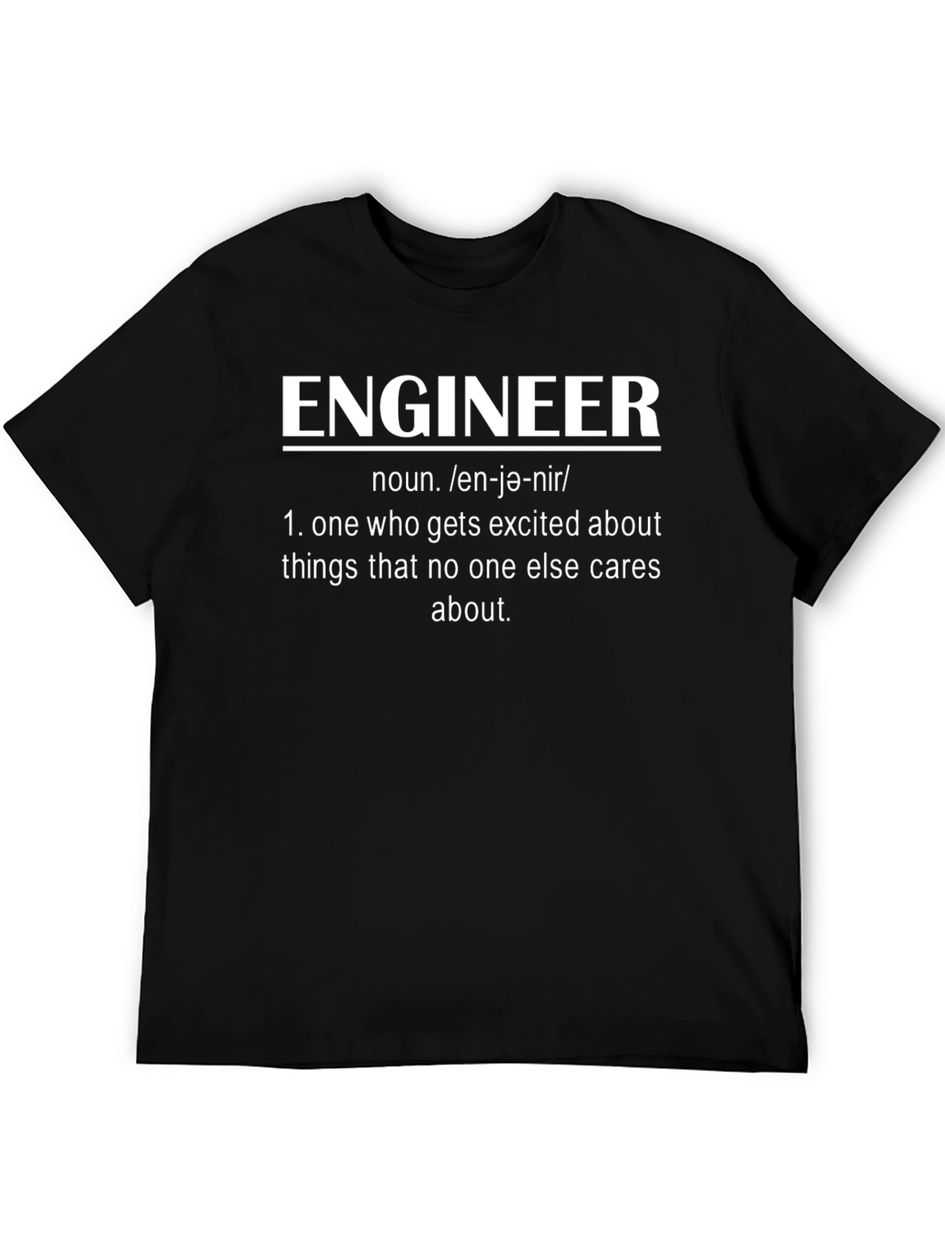 Funny Engineer Definition Black T-Shirt