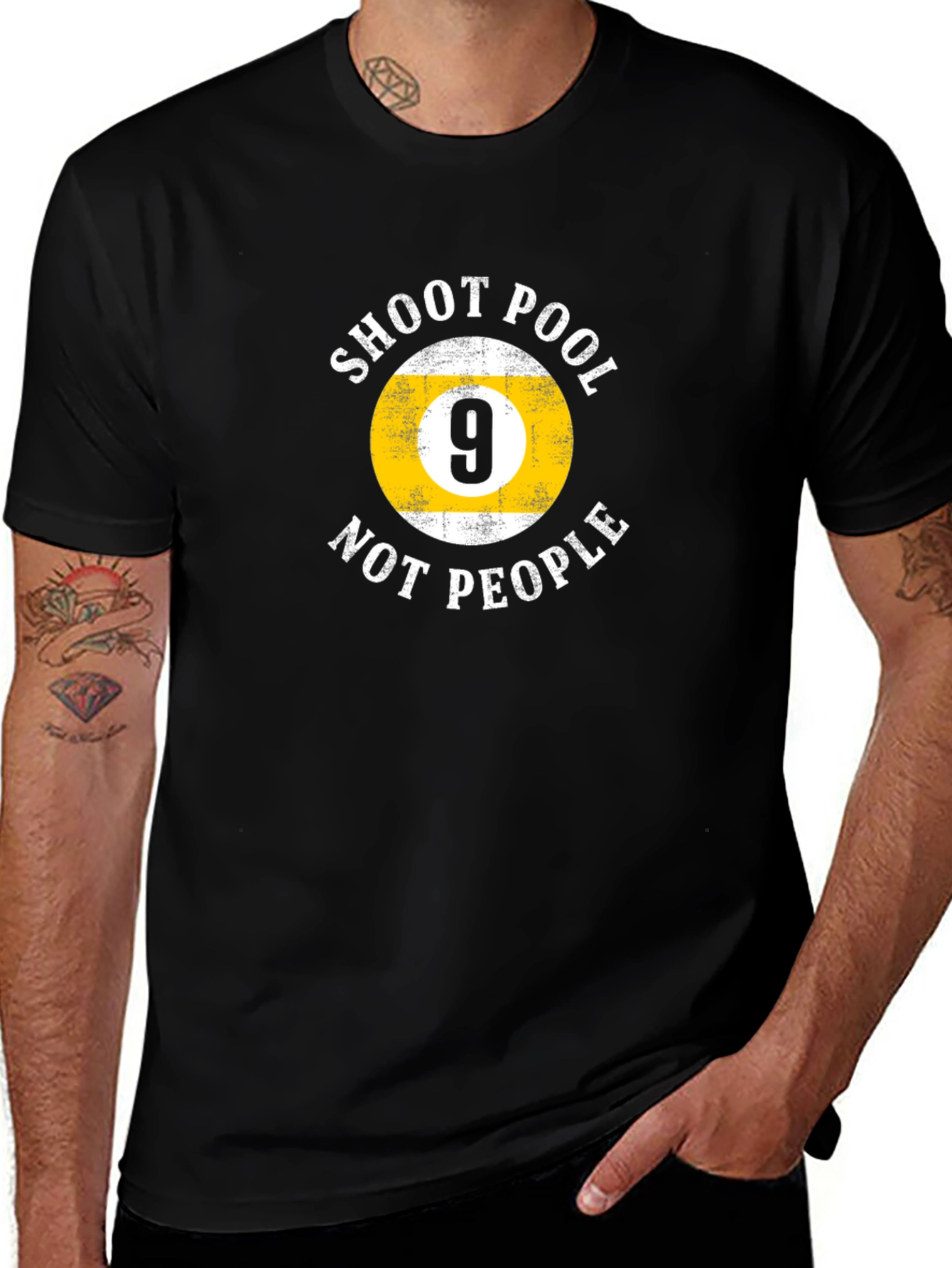Shoot Pool Not People - Graphic T-Shirt