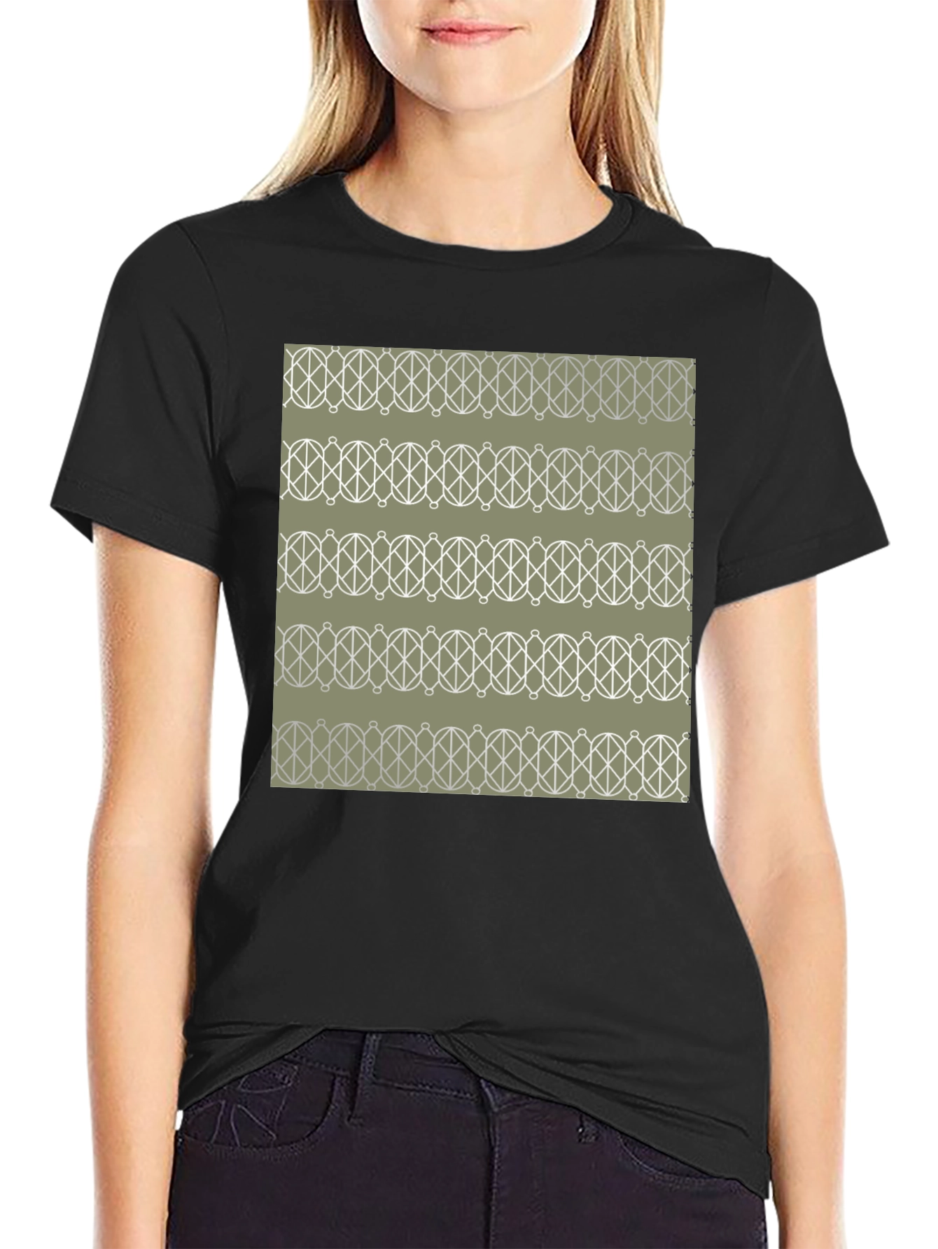 Patterned Graphic T-Shirt