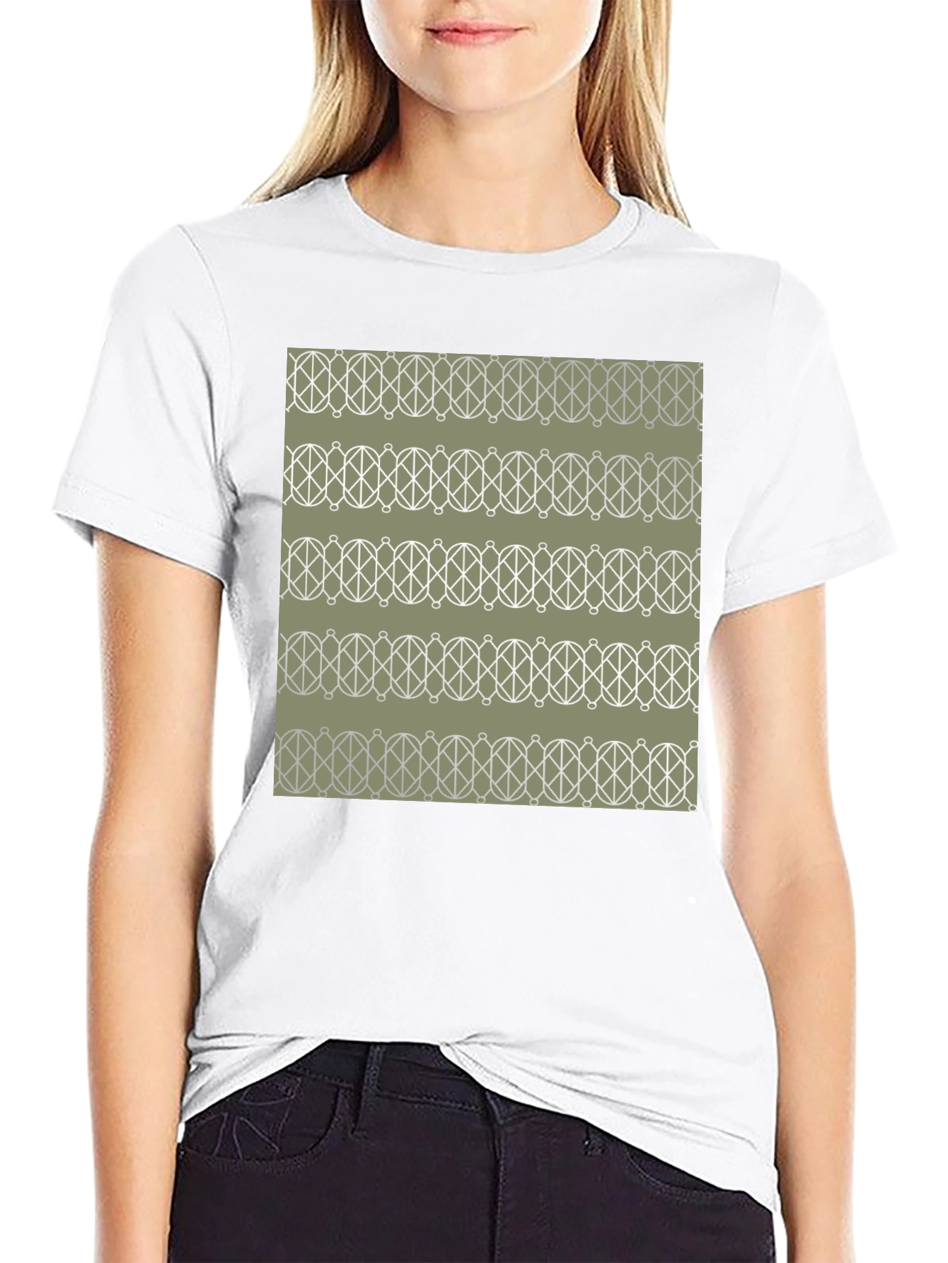 Patterned Graphic T-Shirt