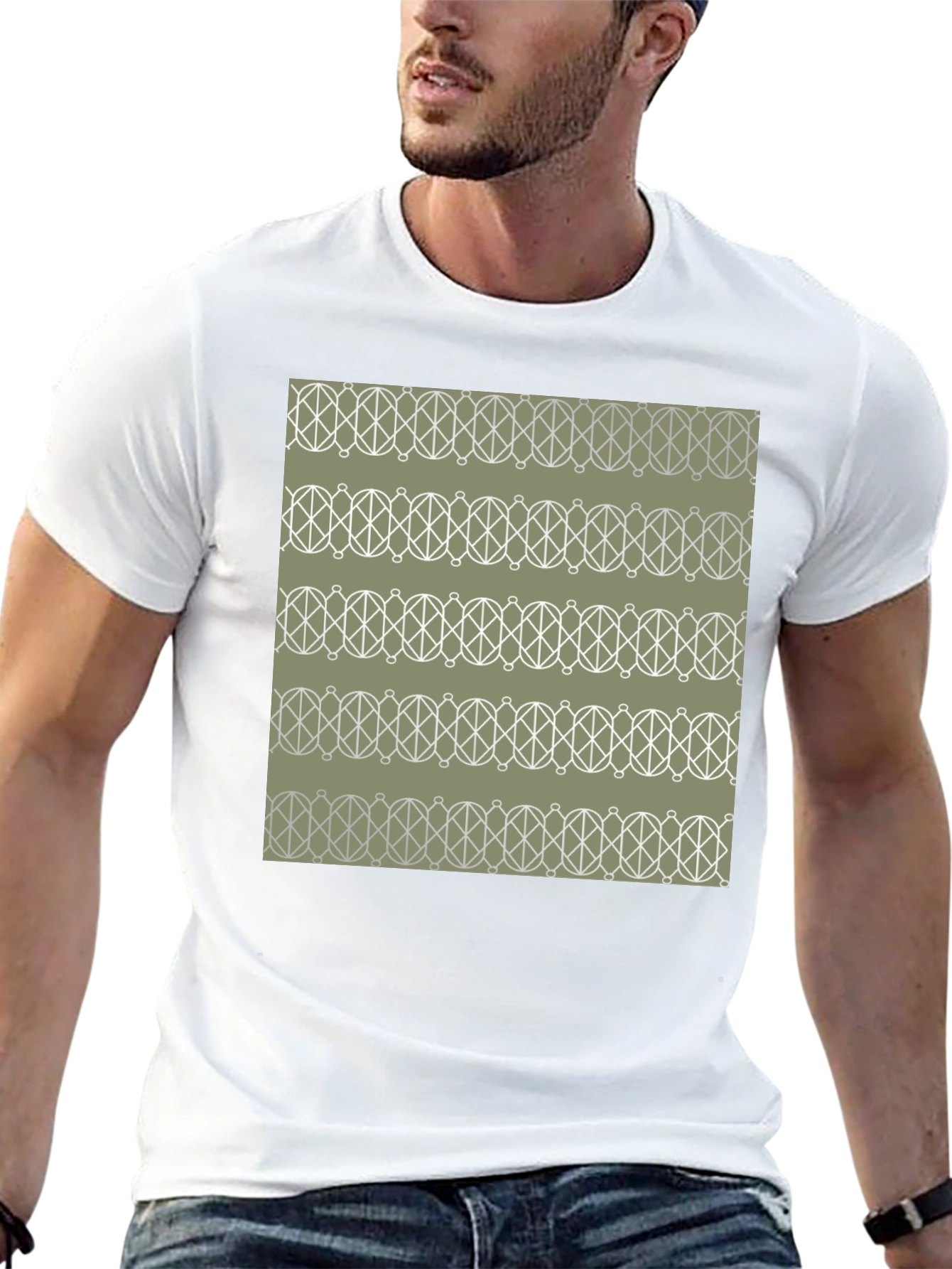Patterned Graphic T-Shirt