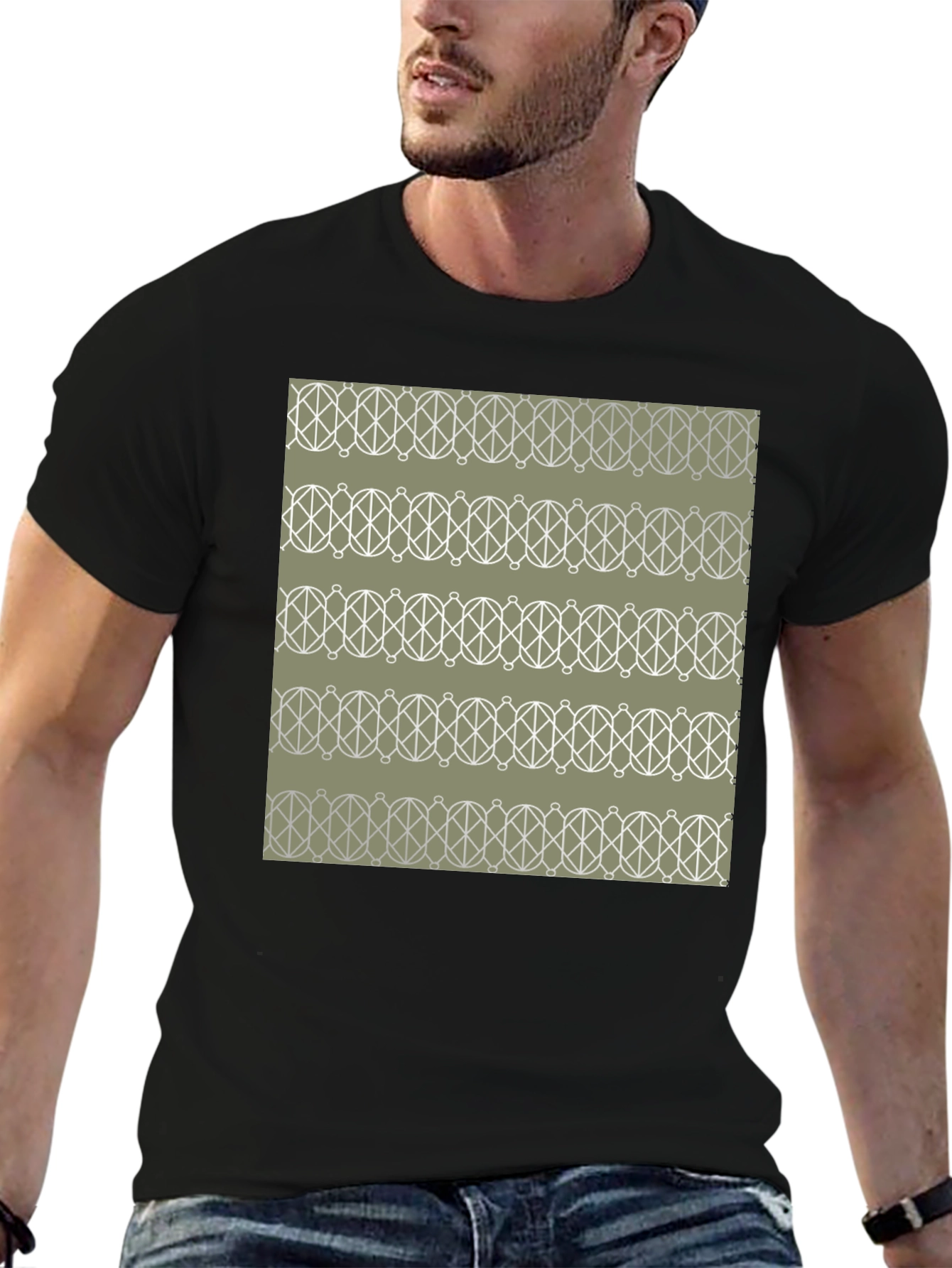 Patterned Graphic T-Shirt