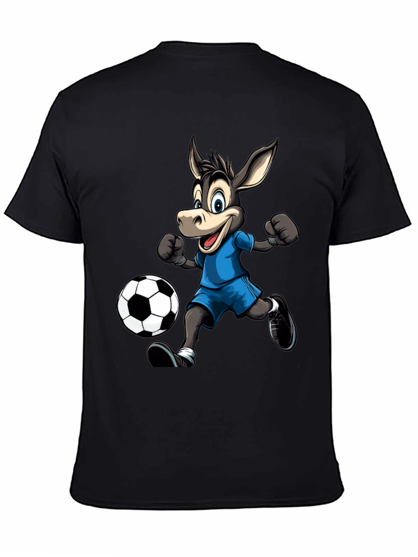 Donkey Soccer T-Shirt - Playful Cartoon Design