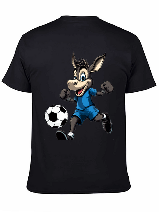 Donkey Soccer T-Shirt - Playful Cartoon Design