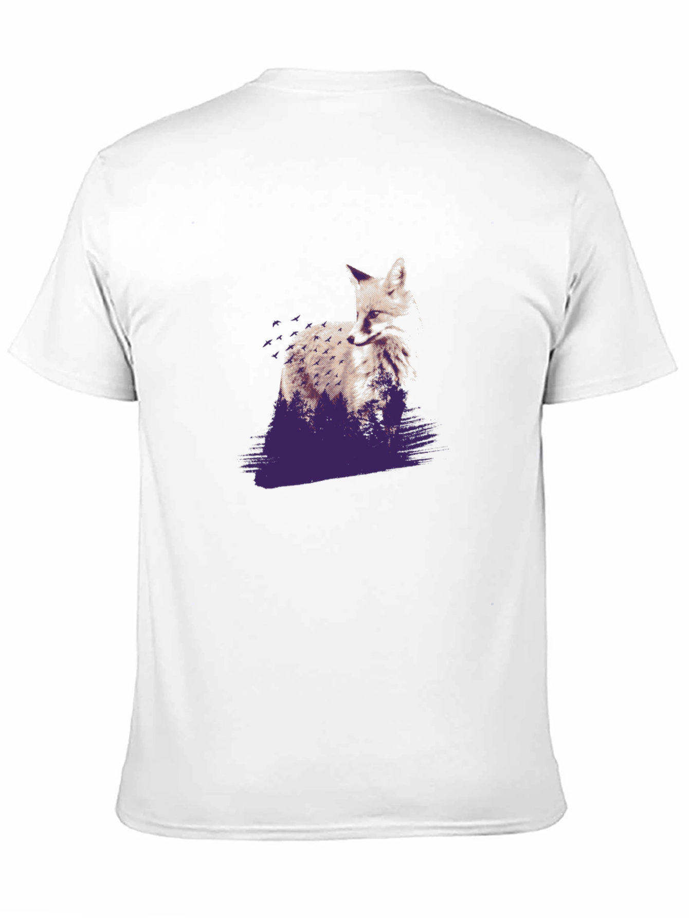 Fox Graphic Black T-Shirt - Nature Inspired Design