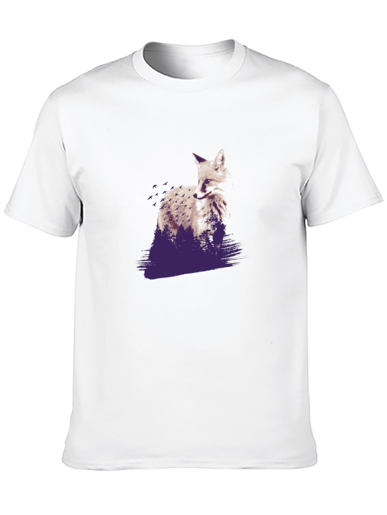 Fox Graphic Black T-Shirt - Nature Inspired Design