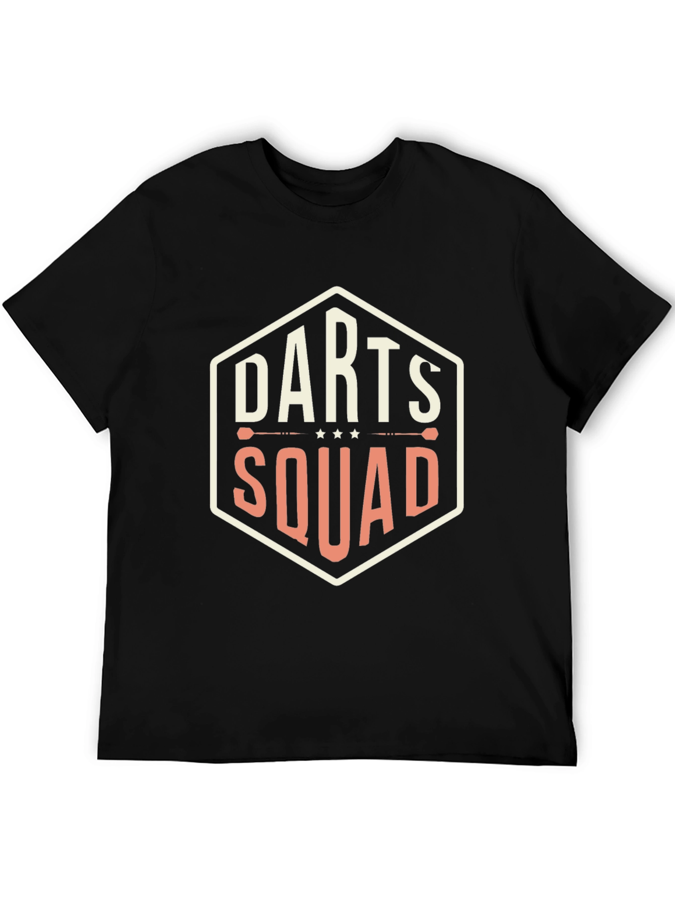 Darts Squad Graphic Tee - Black Cotton T-Shirt