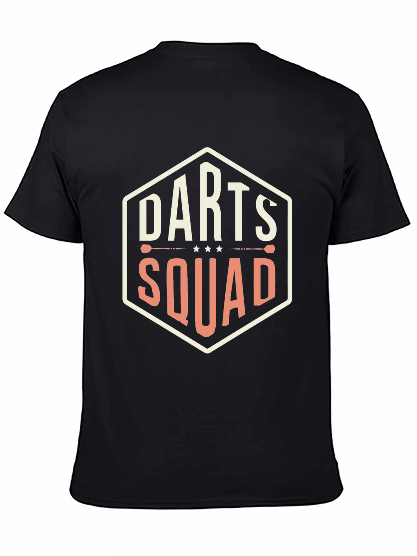 Darts Squad Graphic Tee - Black Cotton T-Shirt