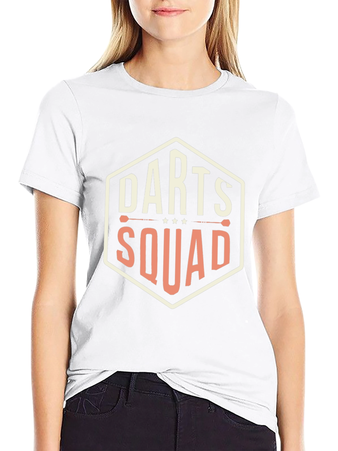 Darts Squad Graphic Tee - Black Cotton T-Shirt