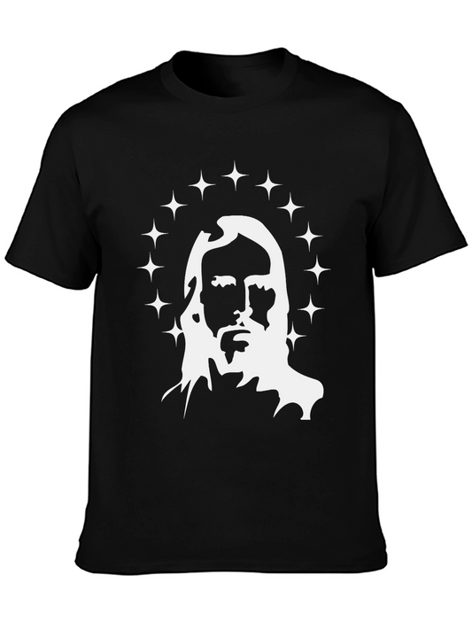 Jesus Graphic Print Black T-Shirt