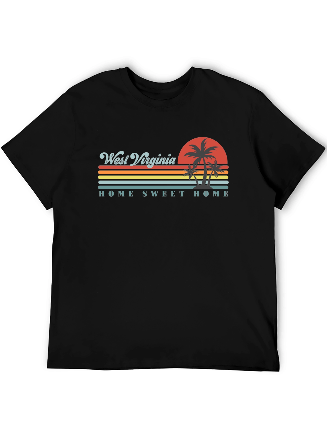 West Virginia Home Sweet Home Black T-Shirt