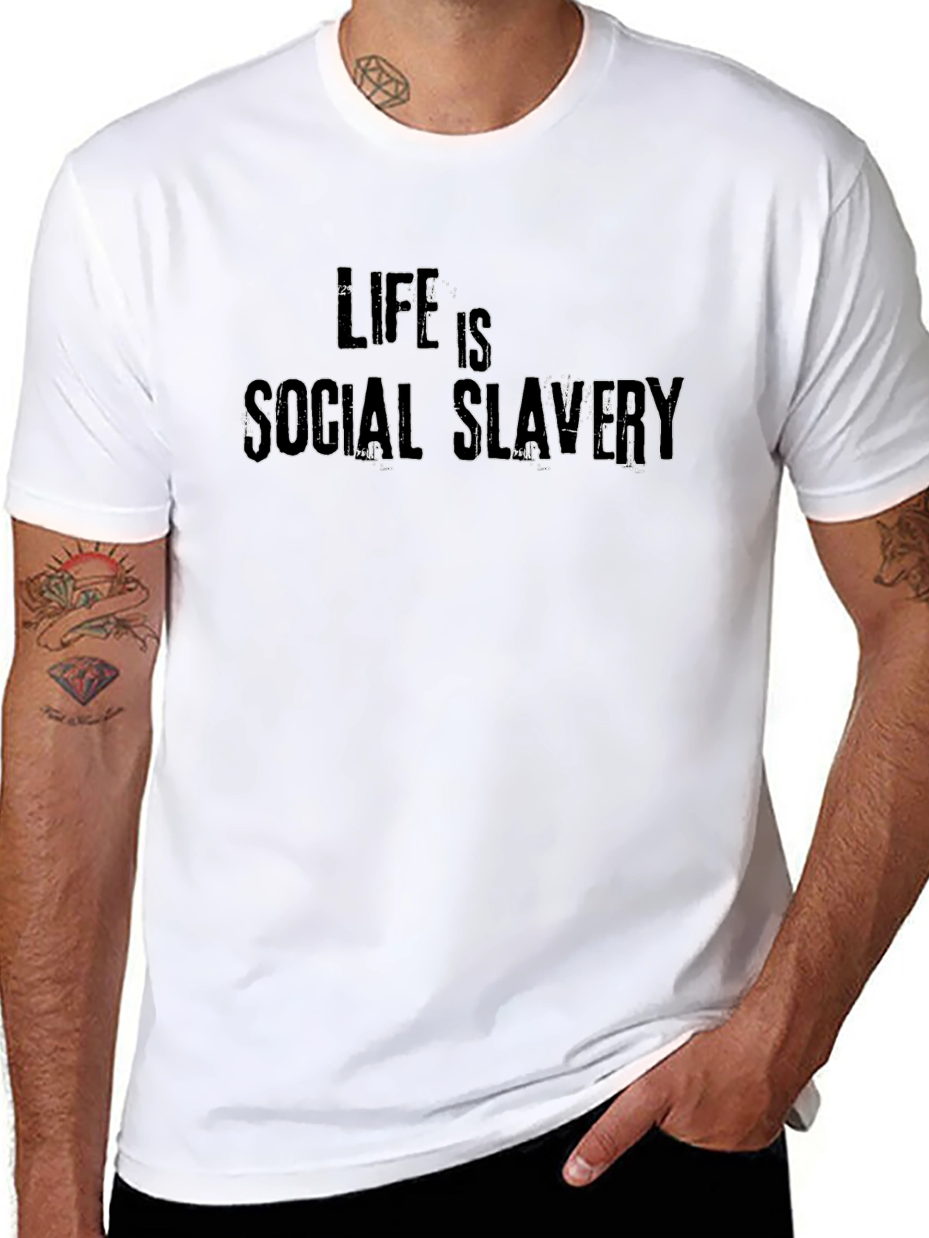 Life is Social Slavery Graphic T-Shirt