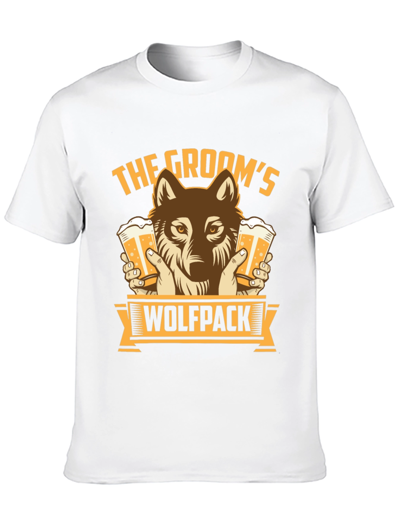 Grooms Wolfpack Beer Graphic T-Shirt