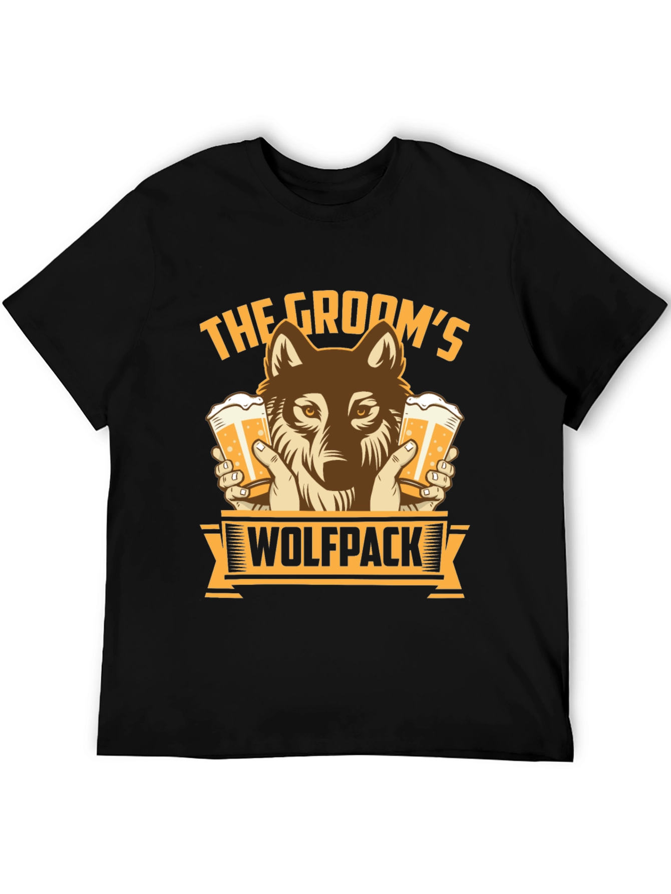 Grooms Wolfpack Beer Graphic T-Shirt