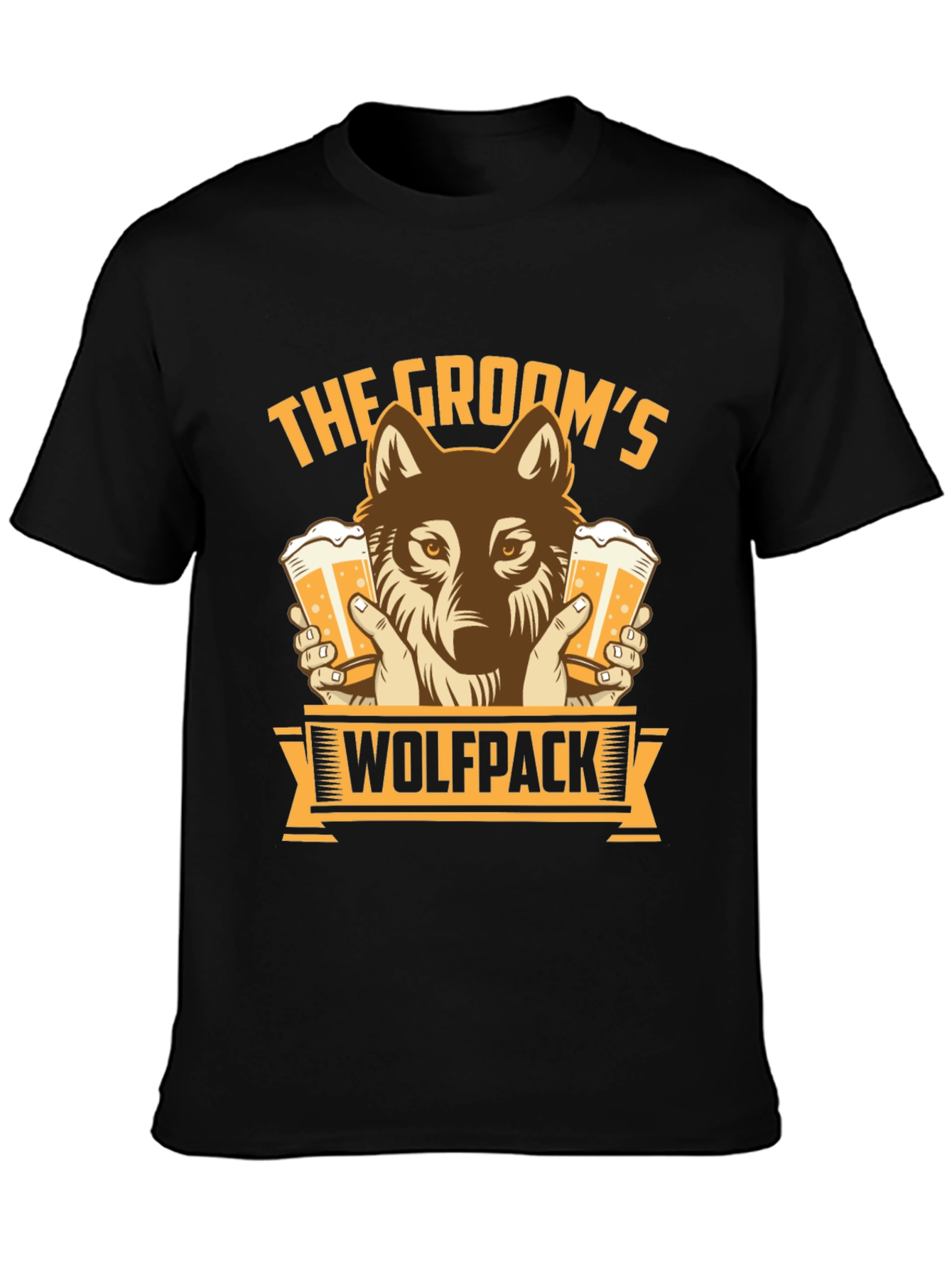 Grooms Wolfpack Beer Graphic T-Shirt