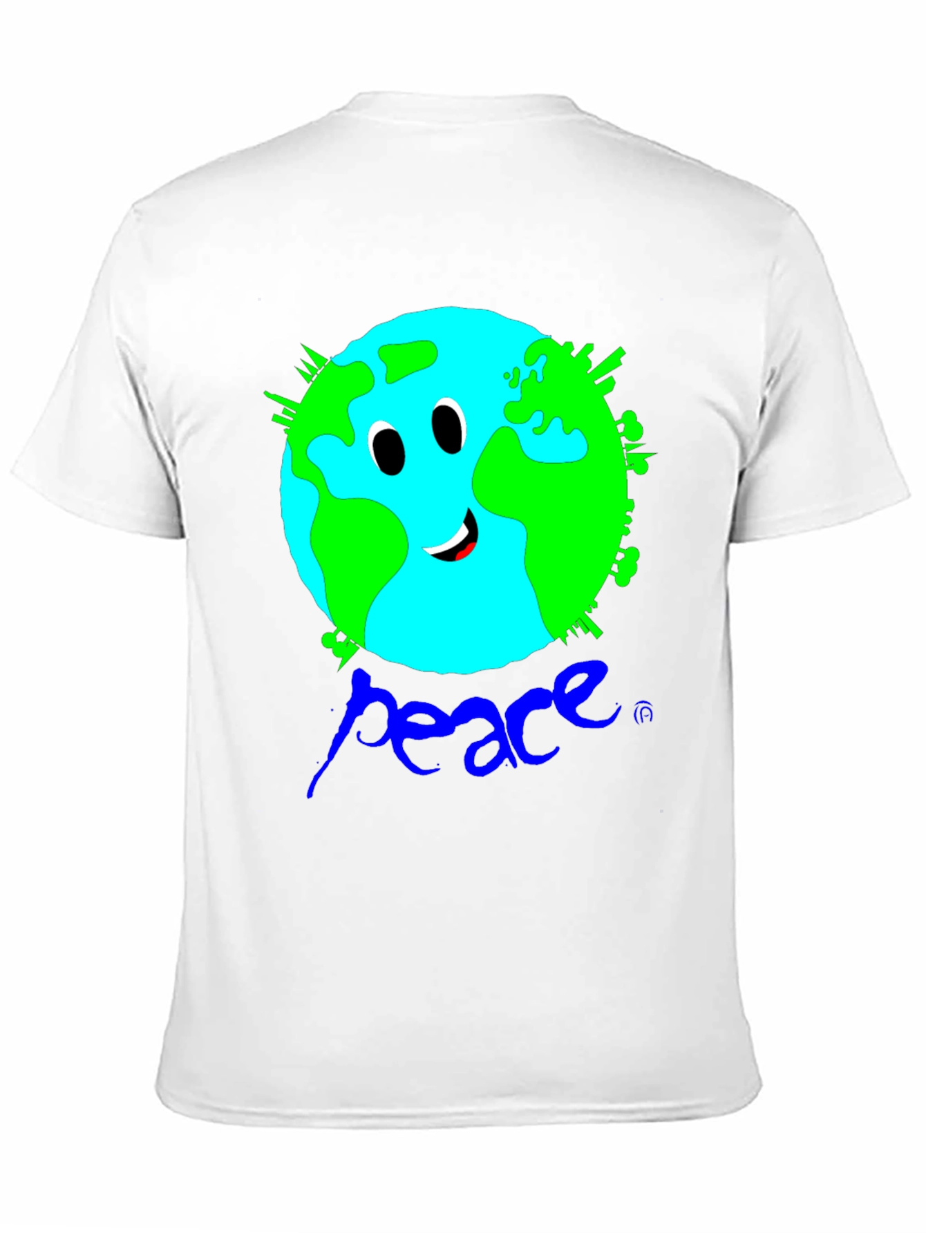 Earth Peace Graphic Black T-Shirt