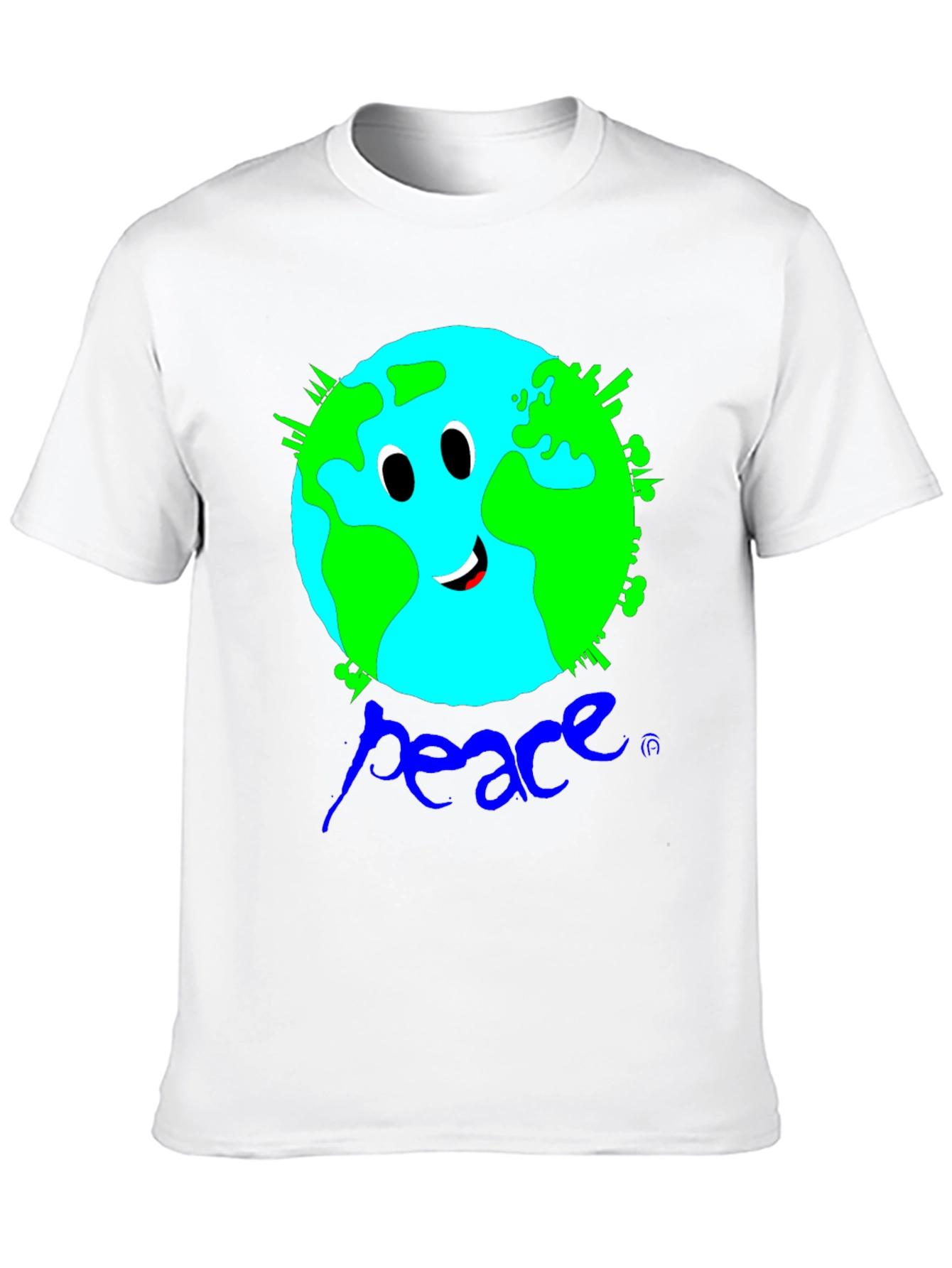 Earth Peace Graphic Black T-Shirt