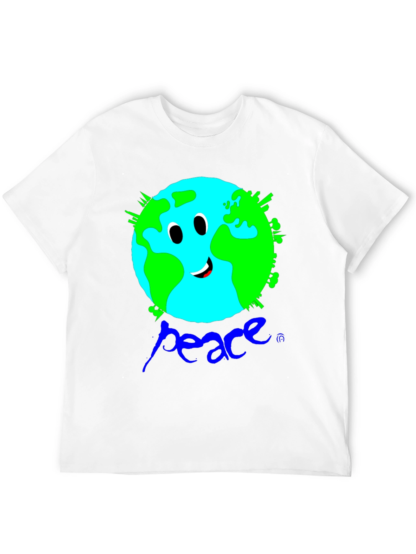Earth Peace Graphic Black T-Shirt
