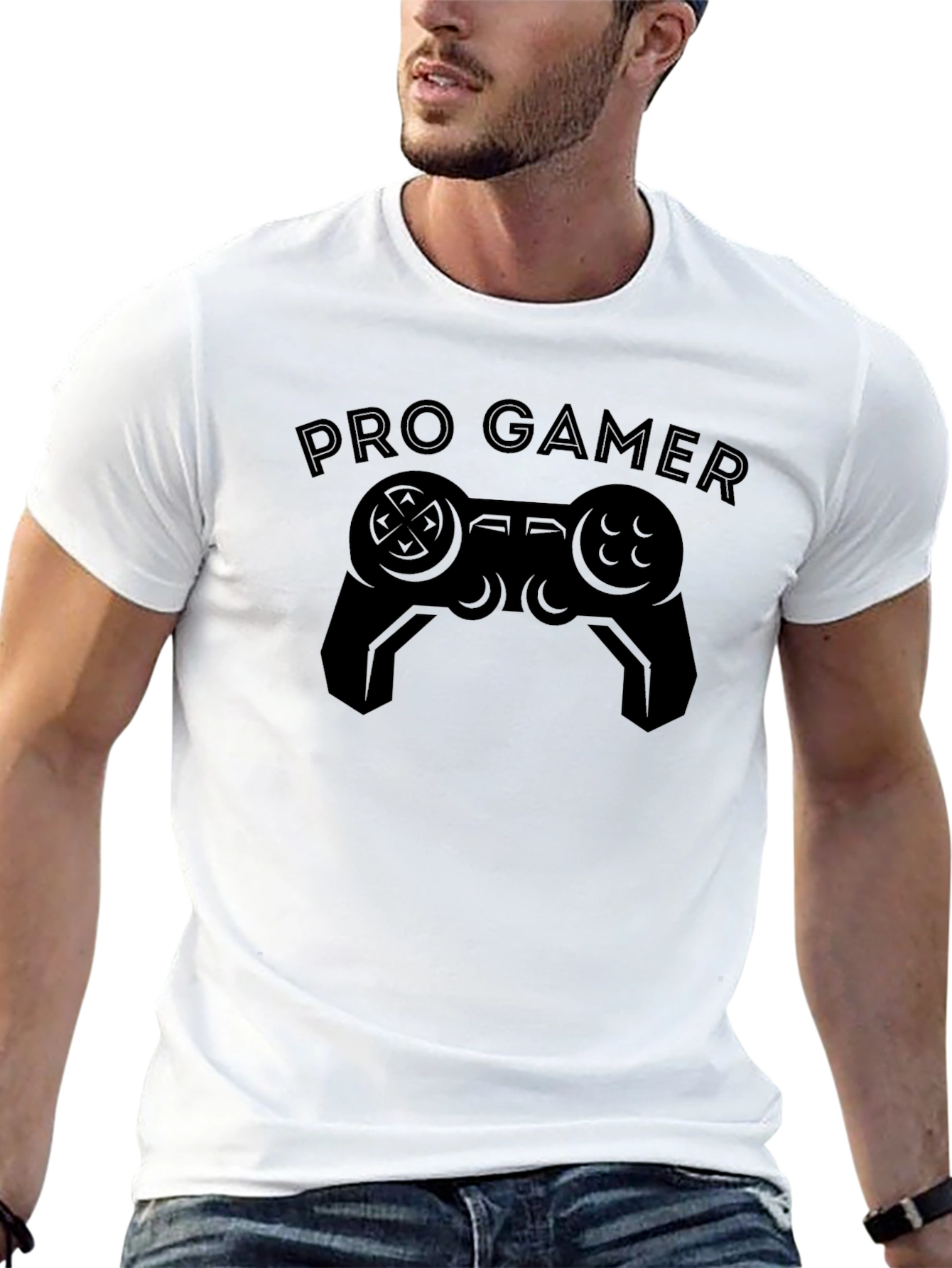 Pro Gamer Black T-Shirt - Video Game Controller Design
