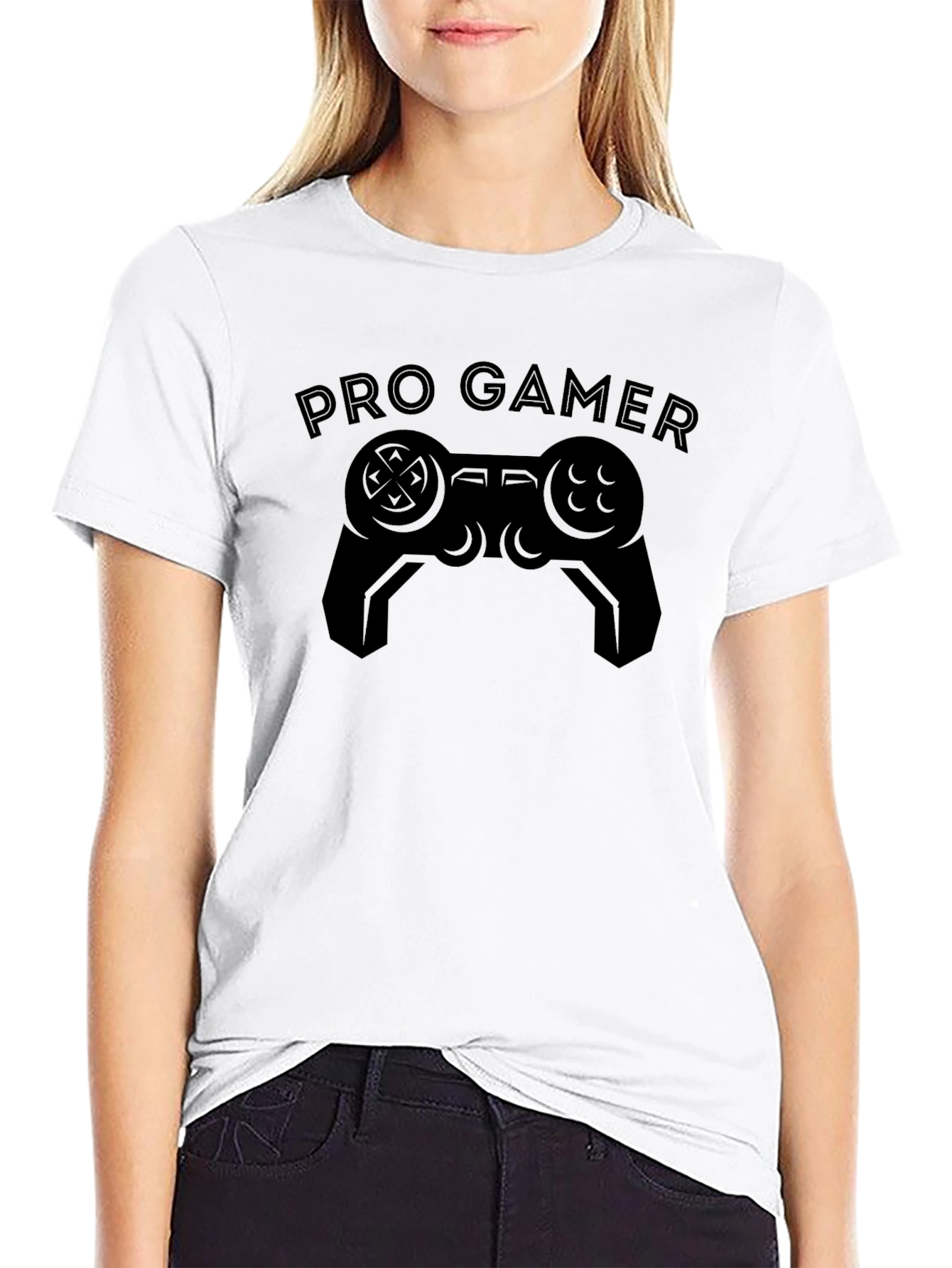 Pro Gamer Black T-Shirt - Video Game Controller Design