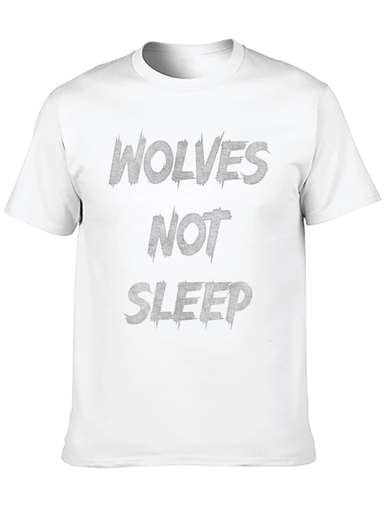 Wolves Not Sleep Graphic Print Black T-Shirt