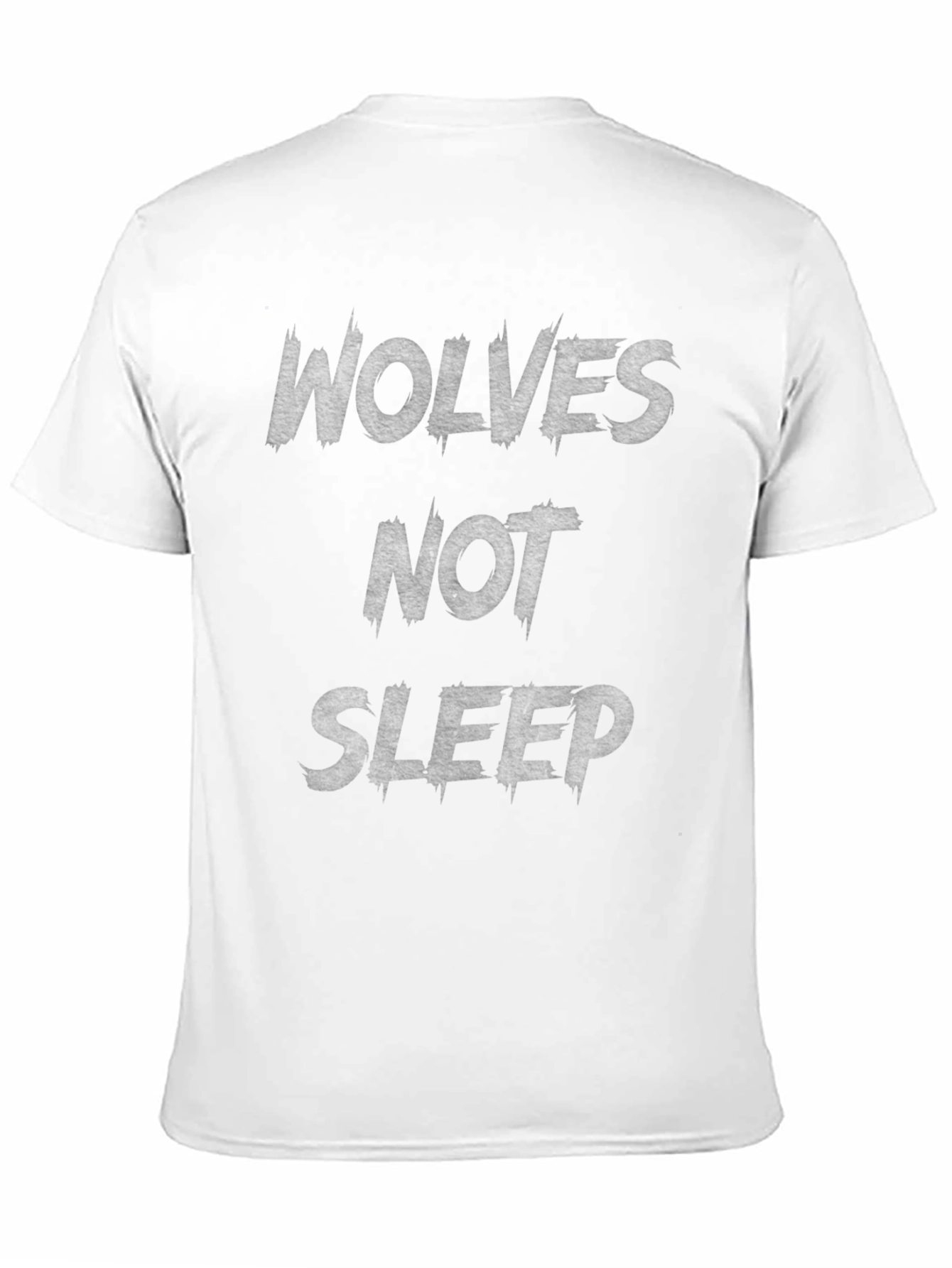 Wolves Not Sleep Graphic Print Black T-Shirt