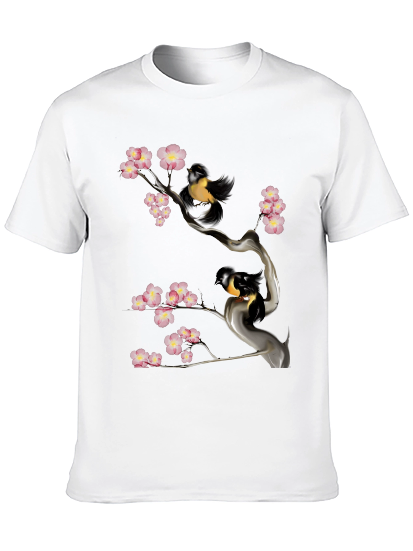 Bird & Cherry Blossom Graphic Tee