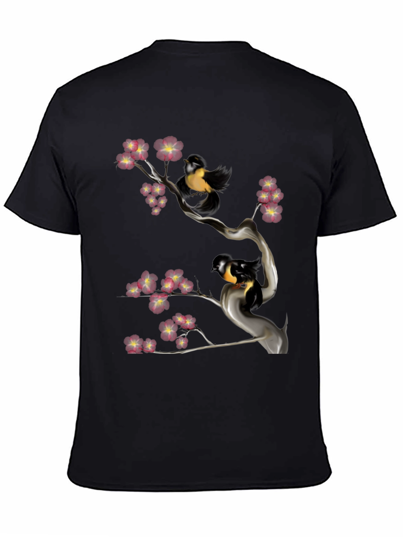 Bird & Cherry Blossom Graphic Tee