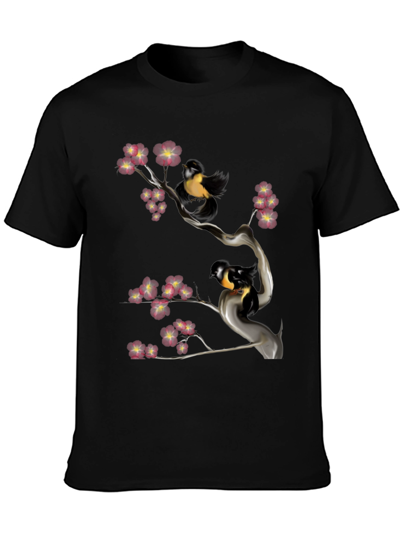 Bird & Cherry Blossom Graphic Tee