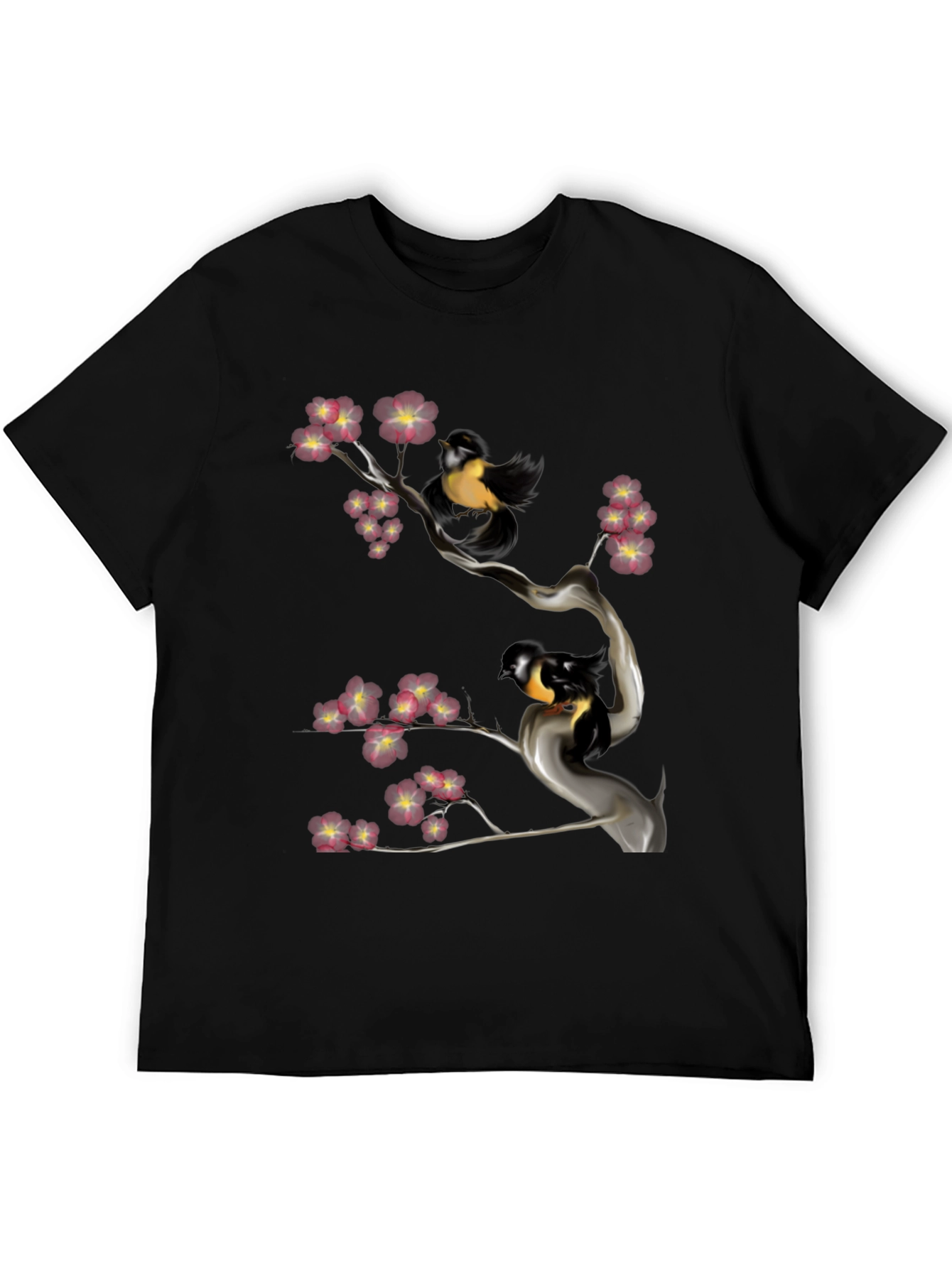 Bird & Cherry Blossom Graphic Tee