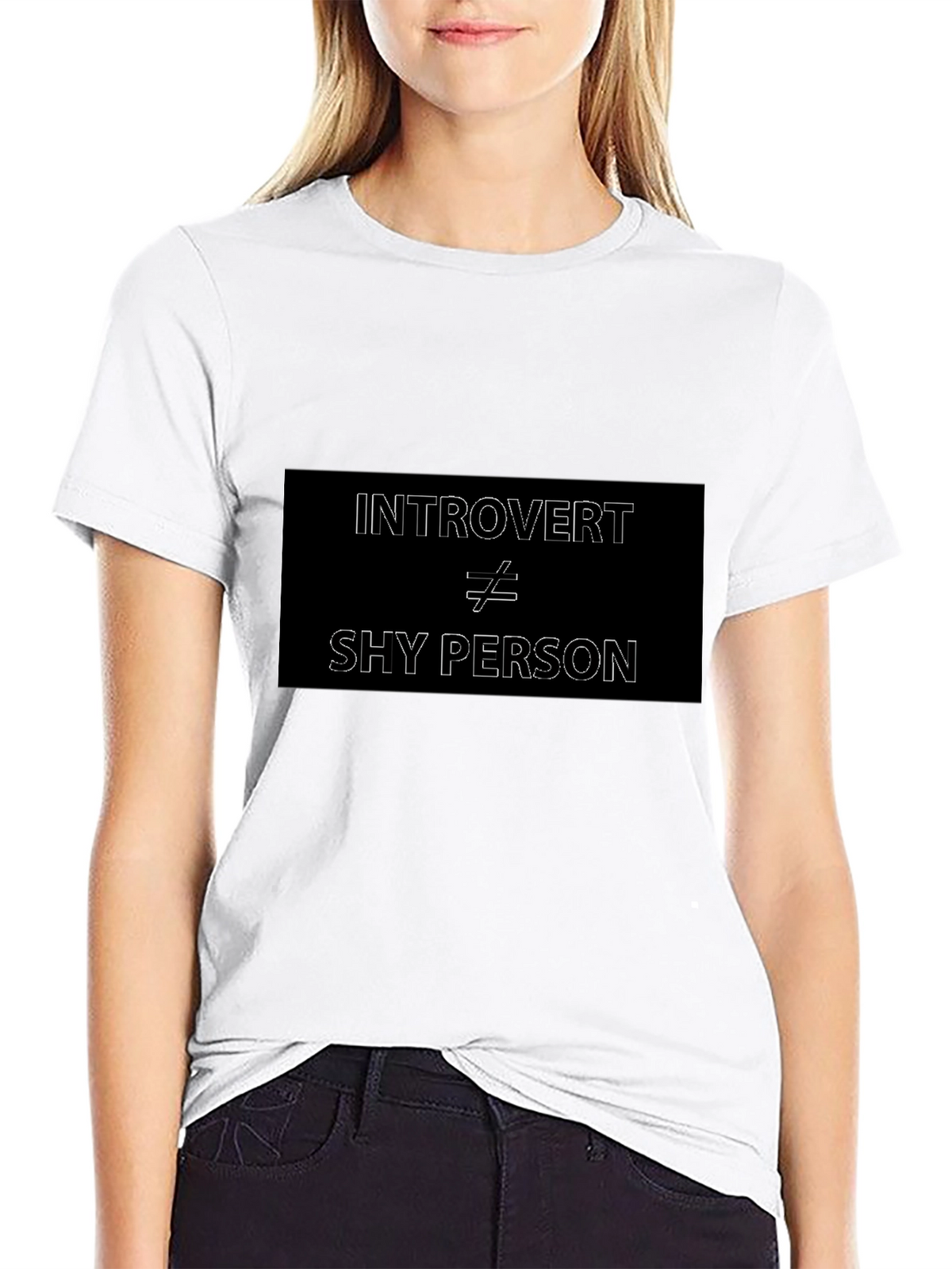 Introvert Not Shy T-Shirt - Mens Black Tee