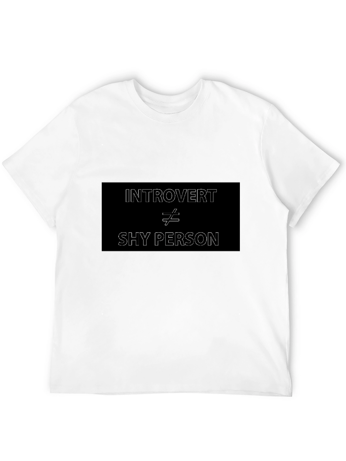 Introvert Not Shy T-Shirt - Mens Black Tee