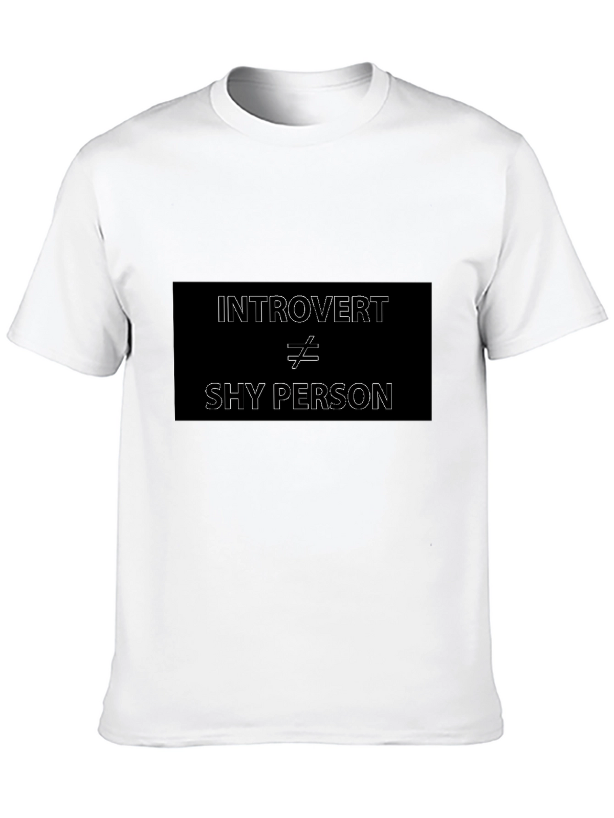 Introvert Not Shy T-Shirt - Mens Black Tee