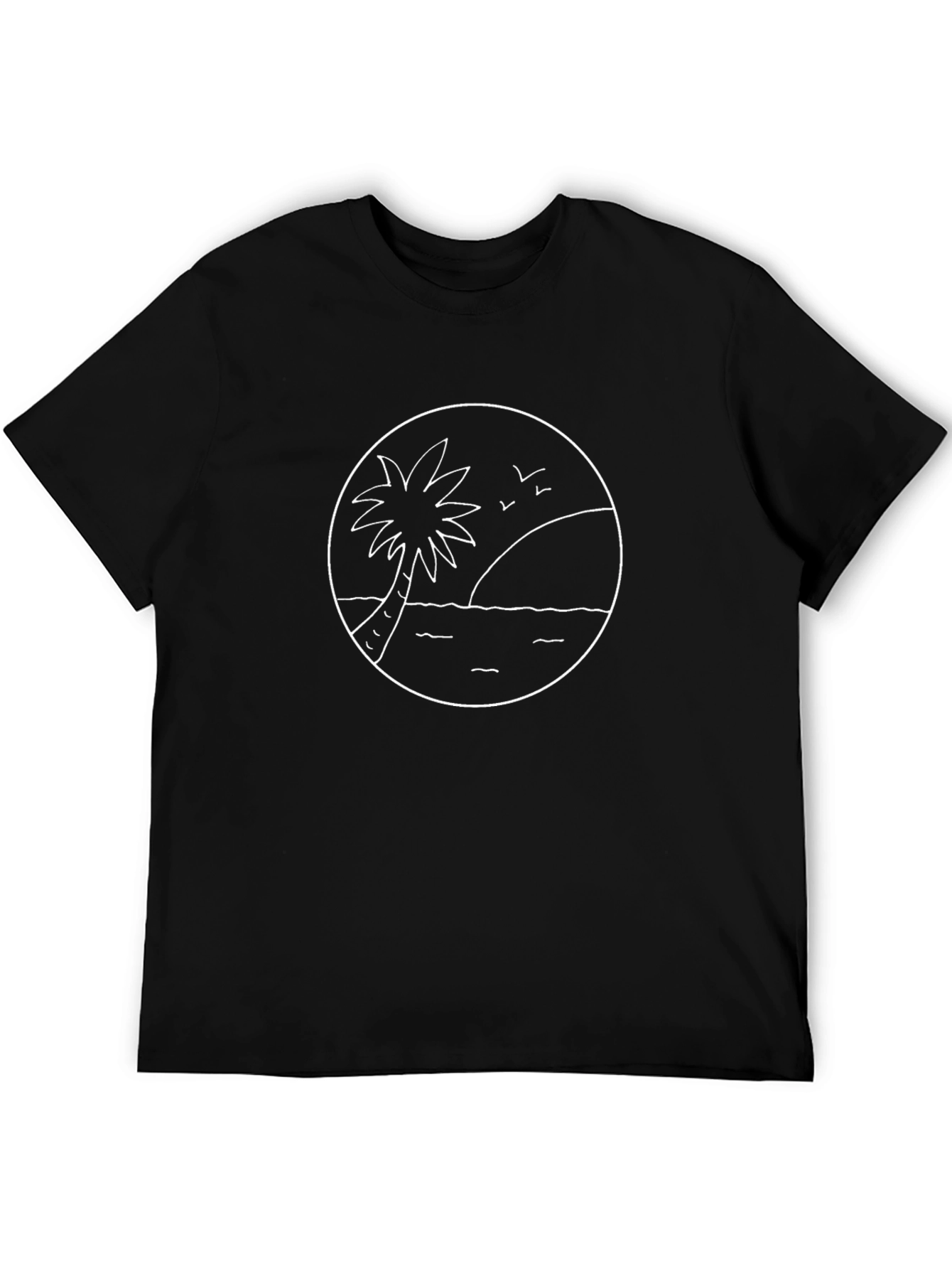 Black Palm Tree Graphic T-Shirt