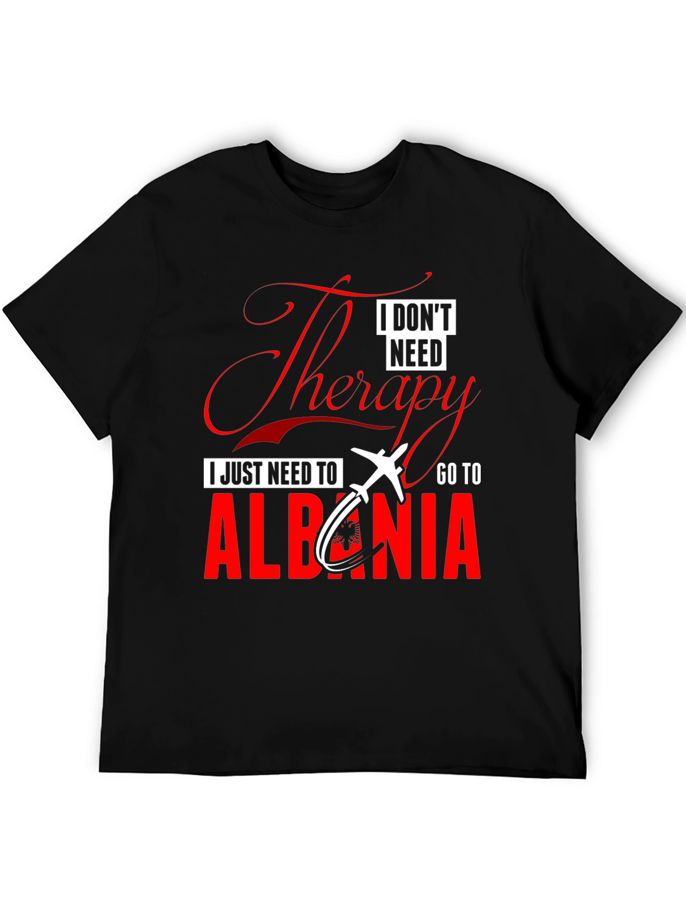 Therapy Albania Tee - Mens Black Graphic T-Shirt