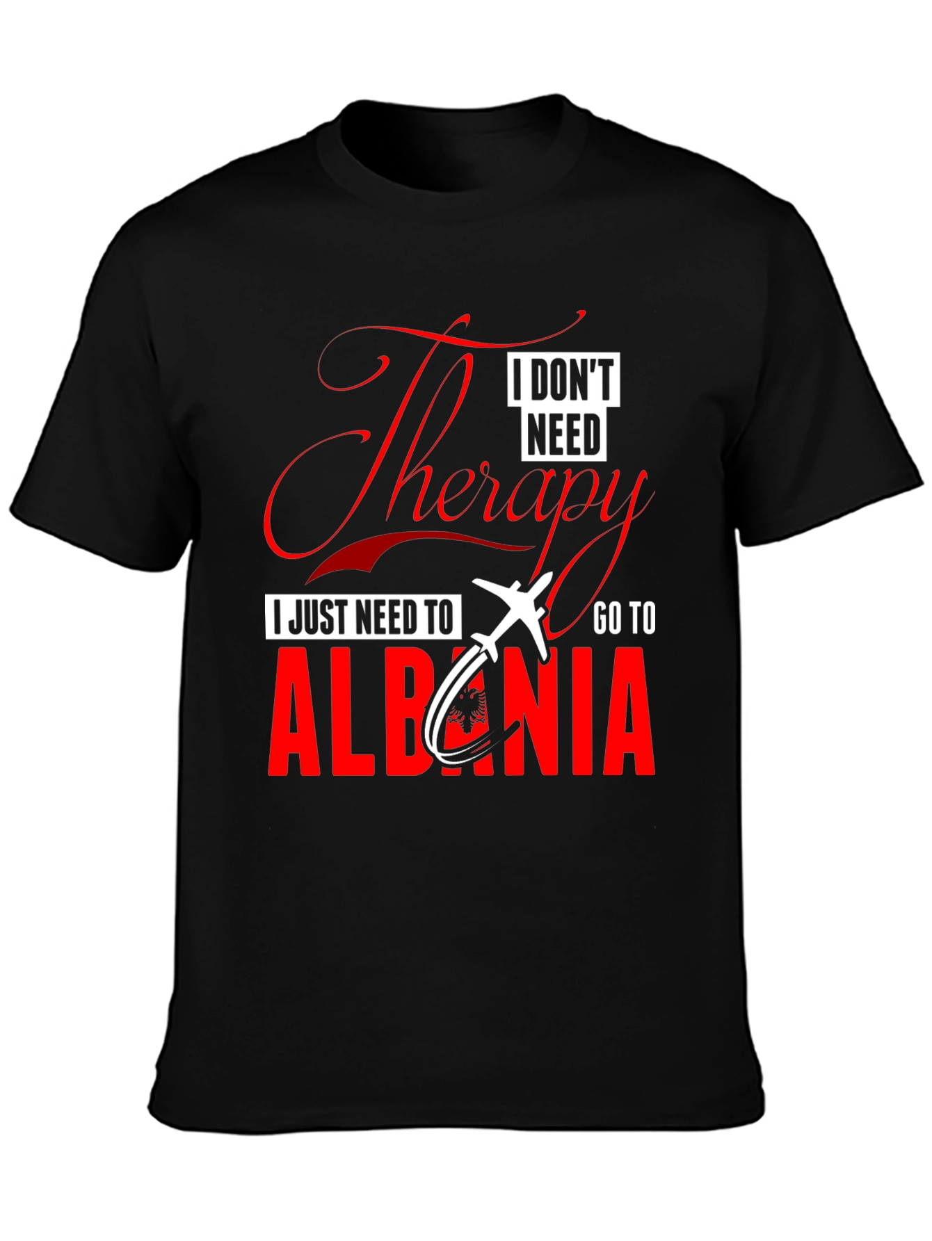 Therapy Albania Tee - Mens Black Graphic T-Shirt