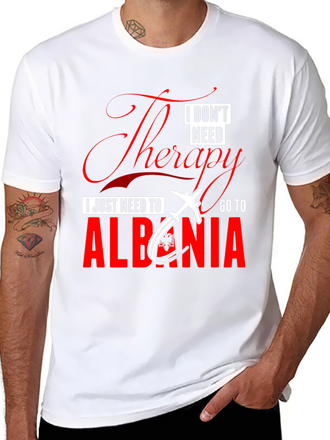 Therapy Albania Tee - Mens Black Graphic T-Shirt