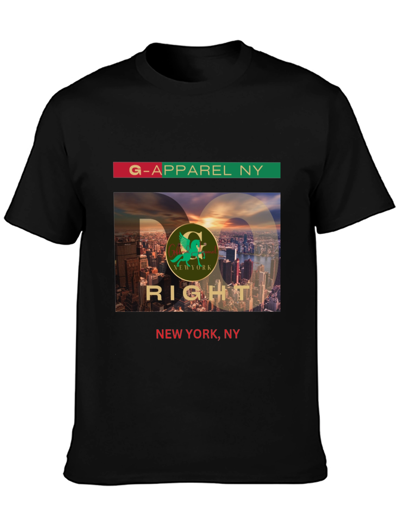 G-Apparel NY Black Graphic Tee