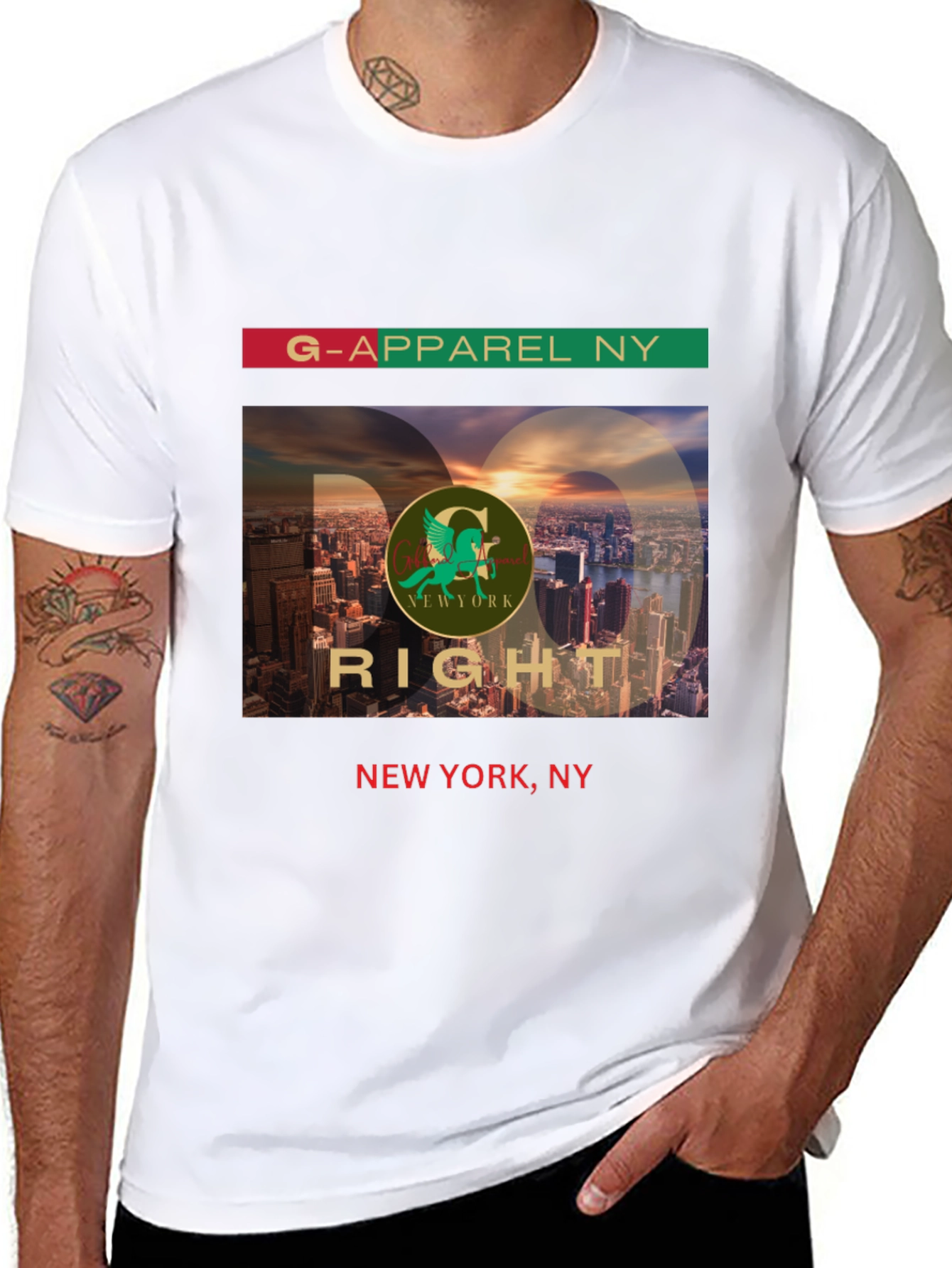 G-Apparel NY Black Graphic Tee
