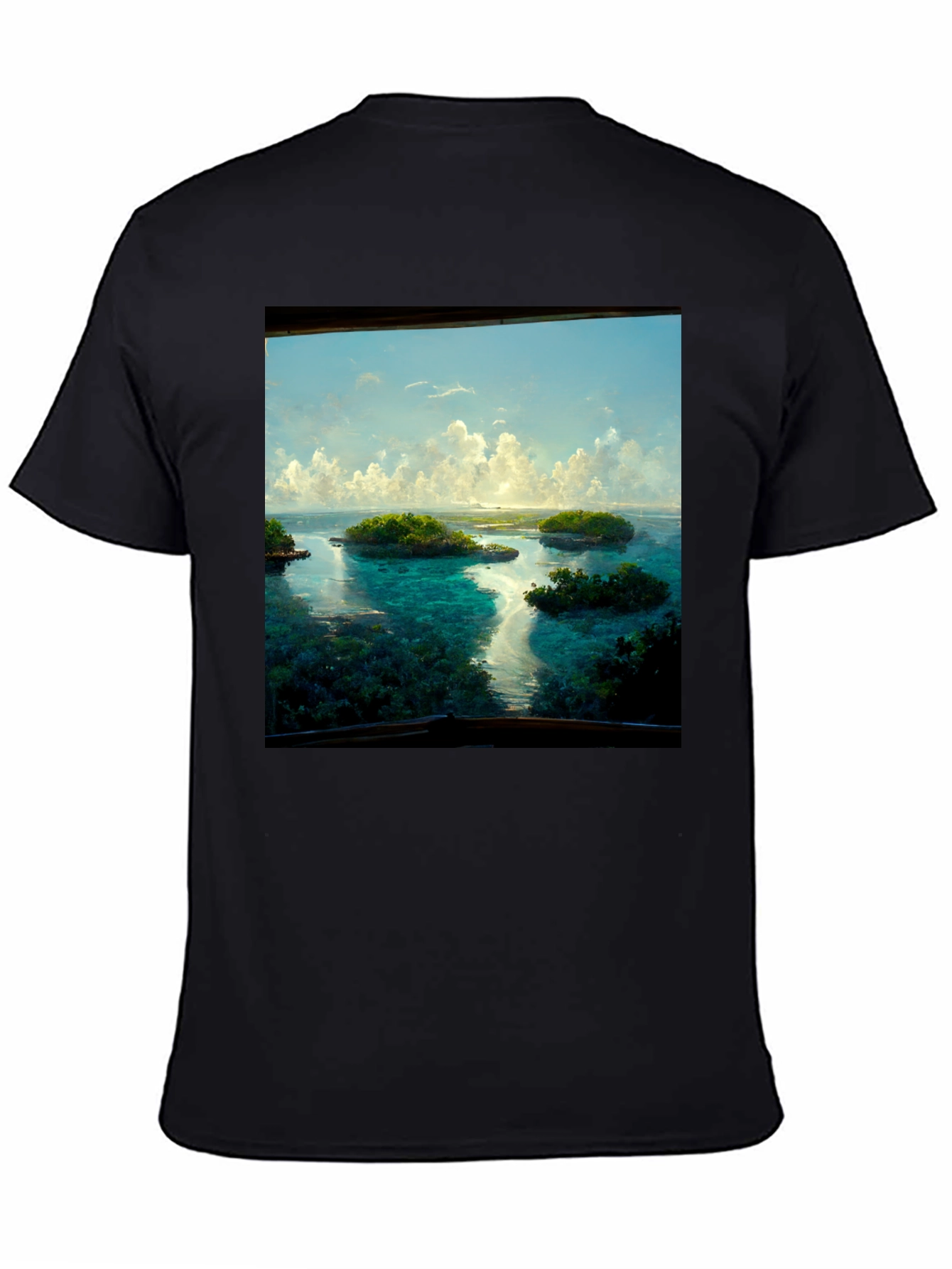 Island Vista Tee - Tropical Getaway Black T-Shirt