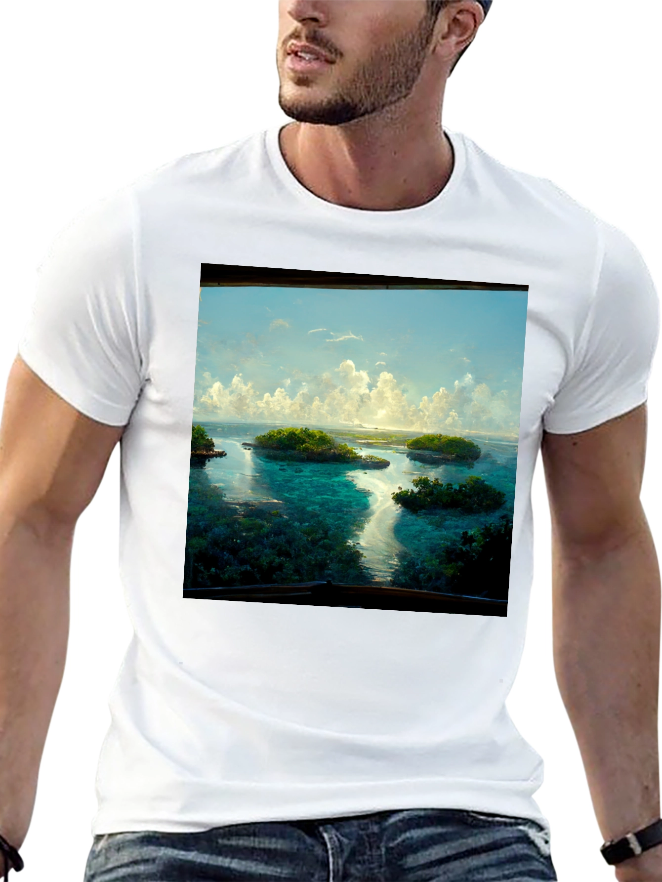Island Vista Tee - Tropical Getaway Black T-Shirt