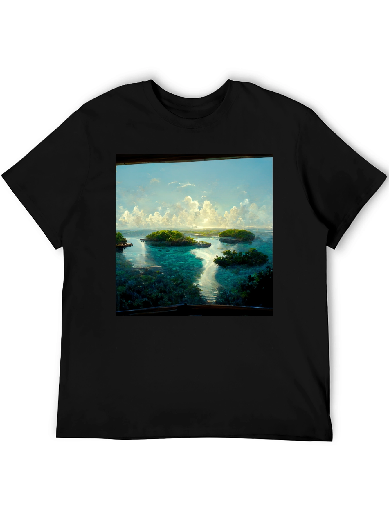 Island Vista Tee - Tropical Getaway Black T-Shirt