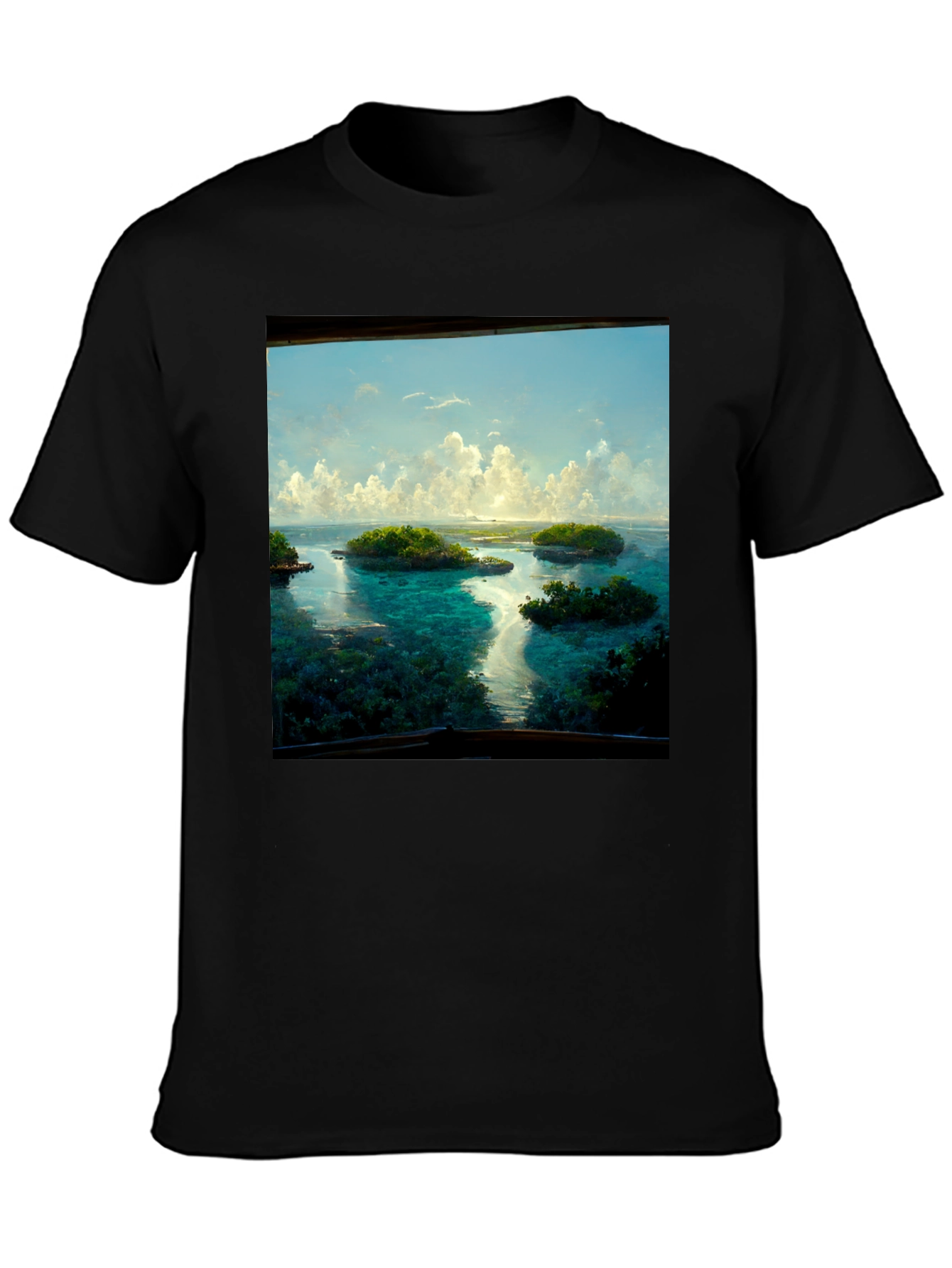 Island Vista Tee - Tropical Getaway Black T-Shirt