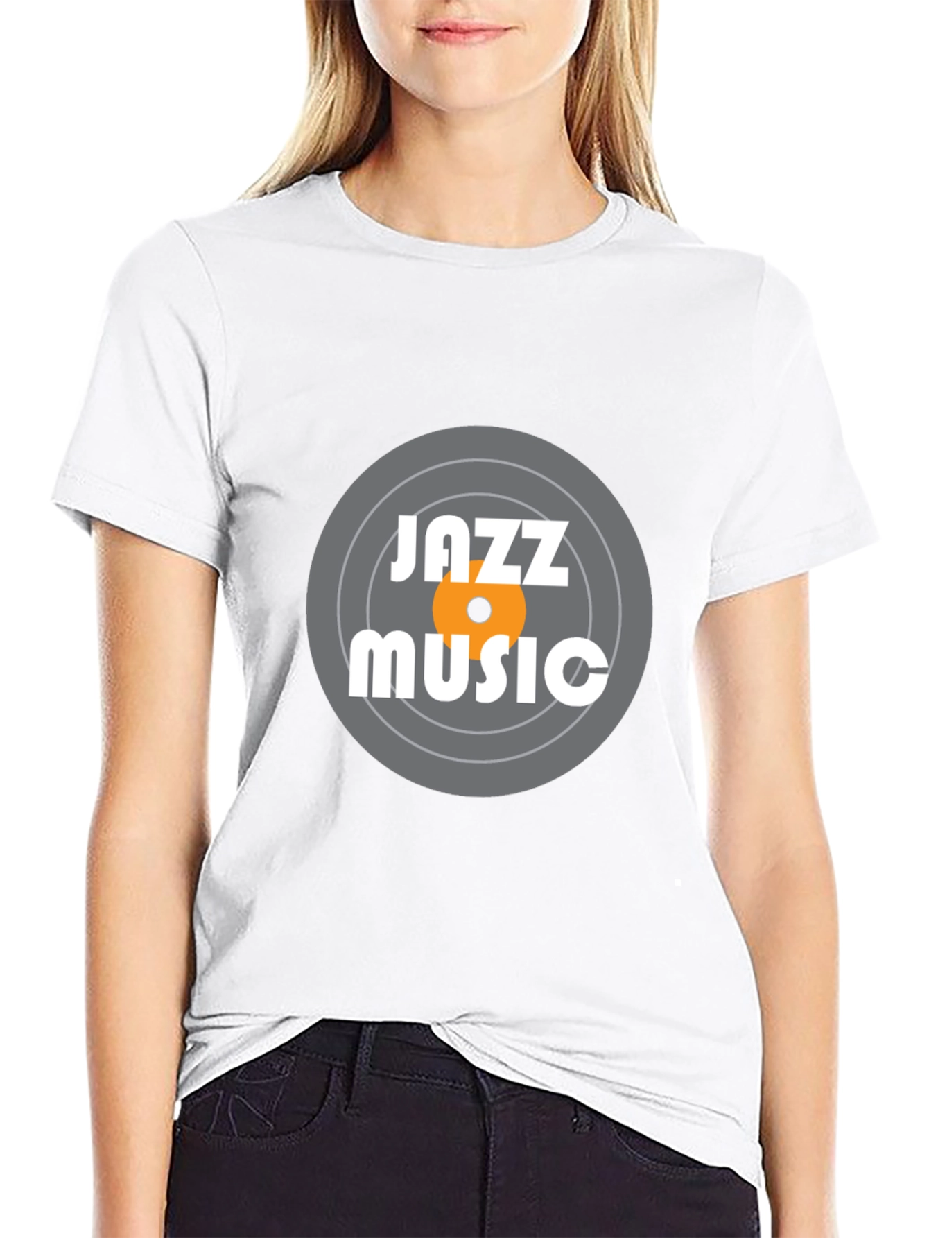 Jazz Music Graphic Tee - Black