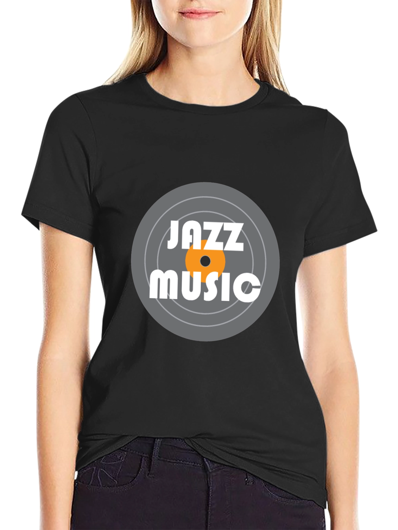 Jazz Music Graphic Tee - Black