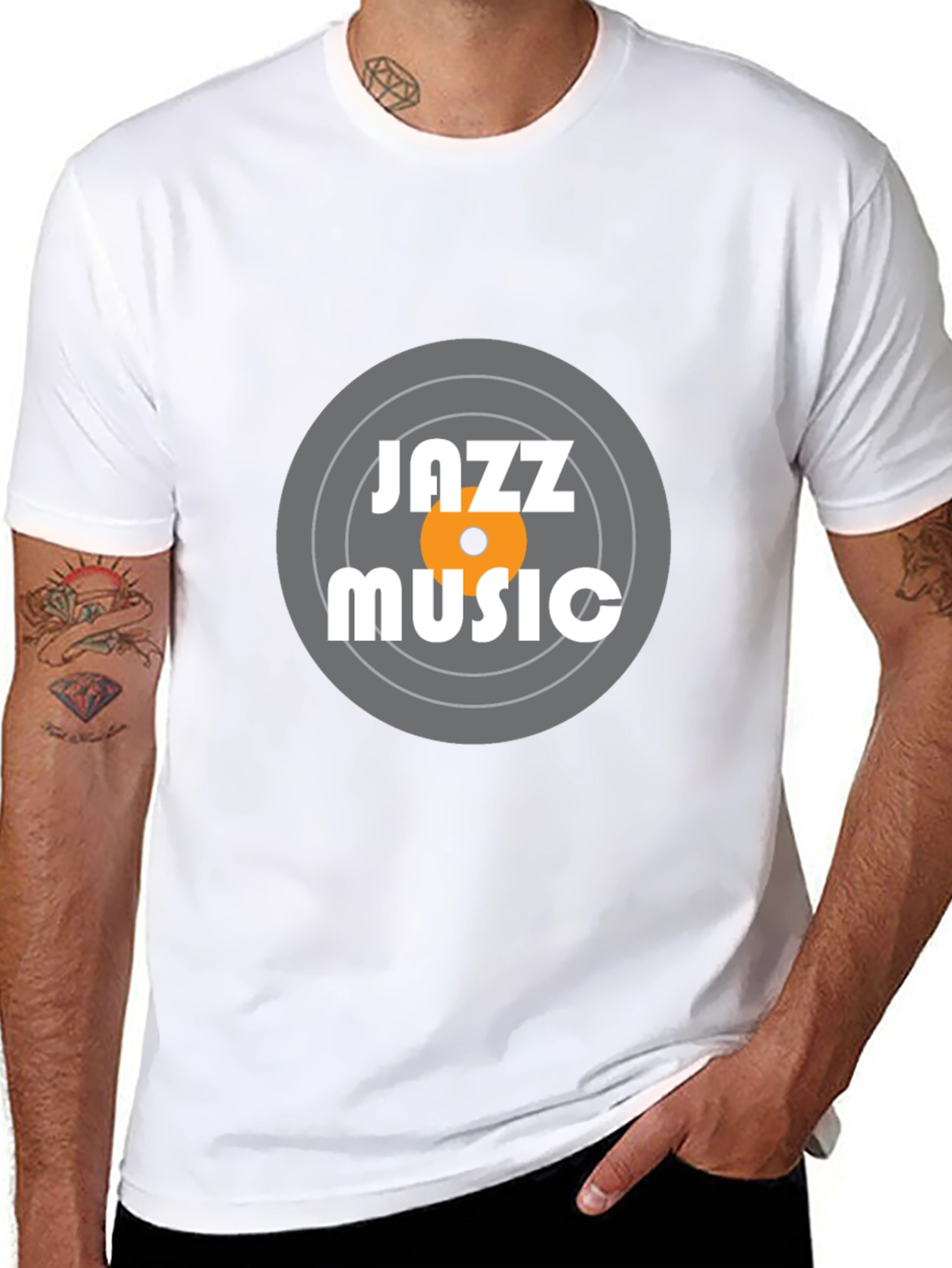 Jazz Music Graphic Tee - Black