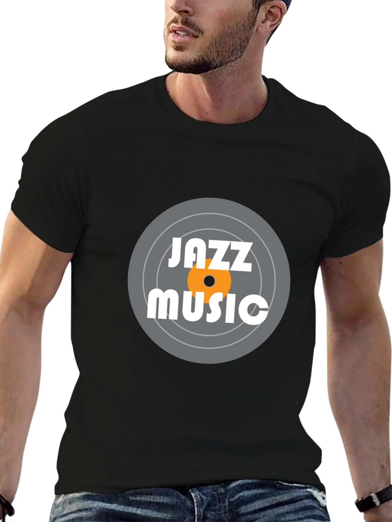 Jazz Music Graphic Tee - Black