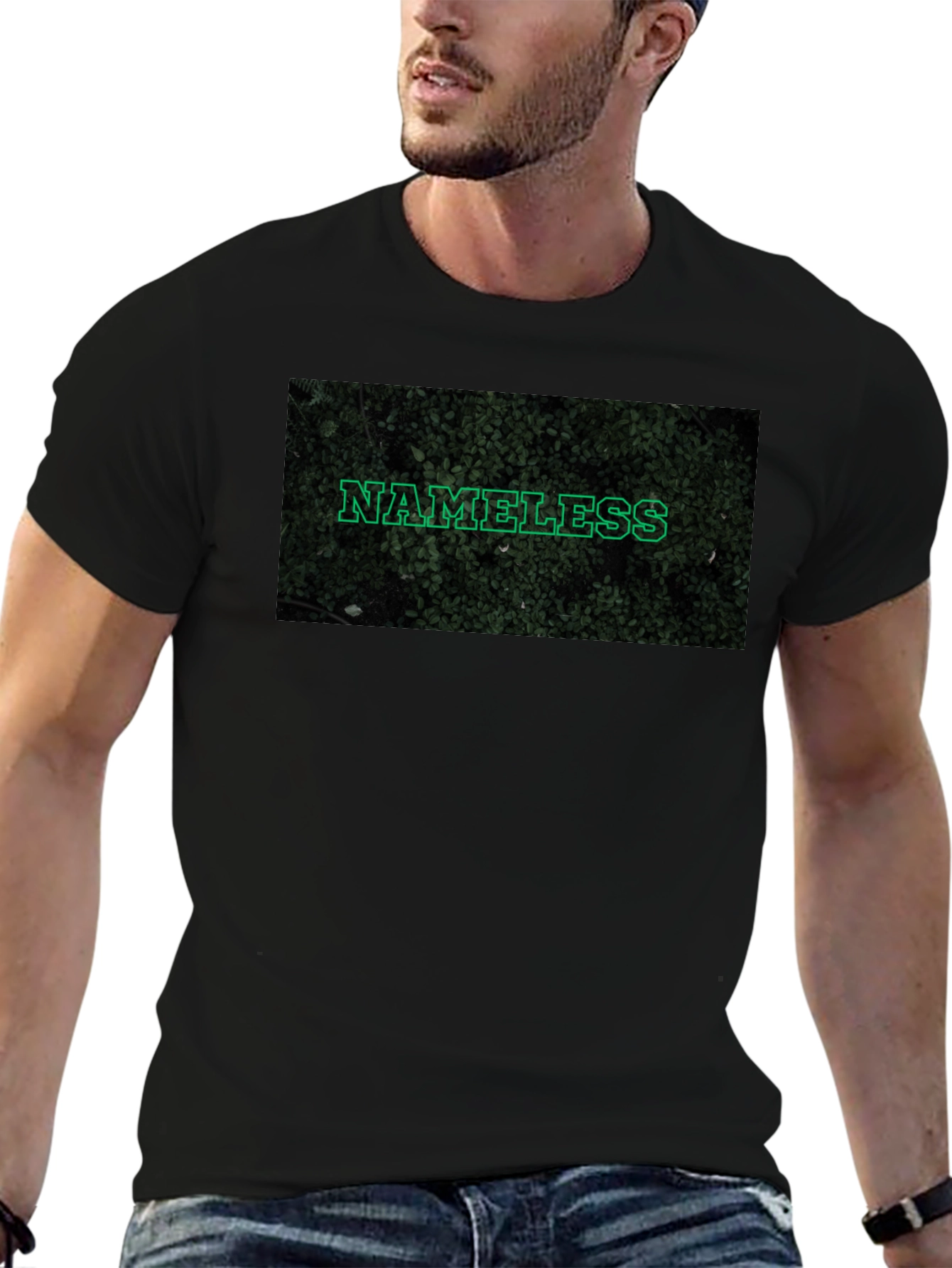 Nameless Graphic Tee - Stylish Black Casual Shirt
